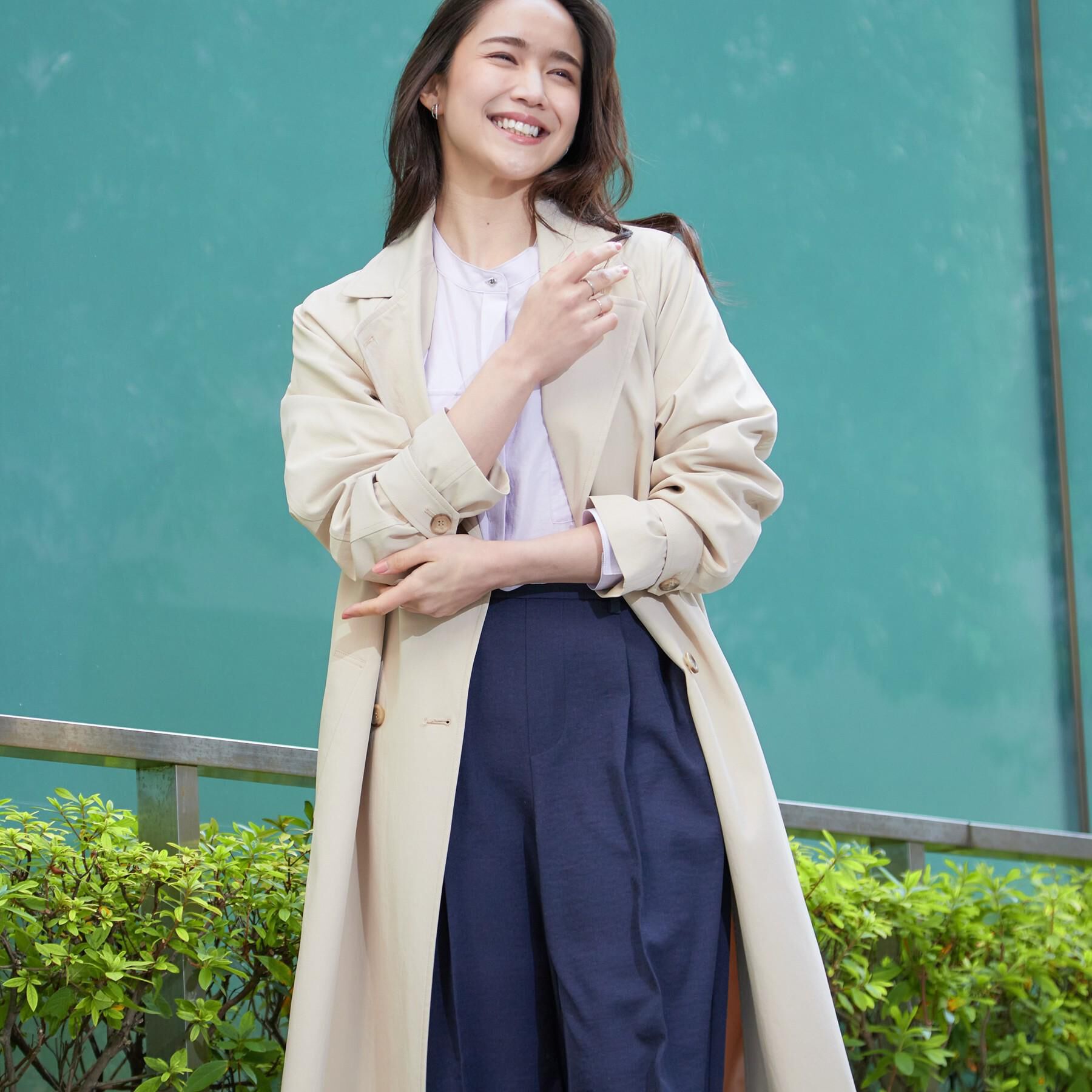 SHOO･LA･RUE「【S-LL/撥水】通勤やお出かけにも活躍 ロングトレンチコート」|トレンチコート|