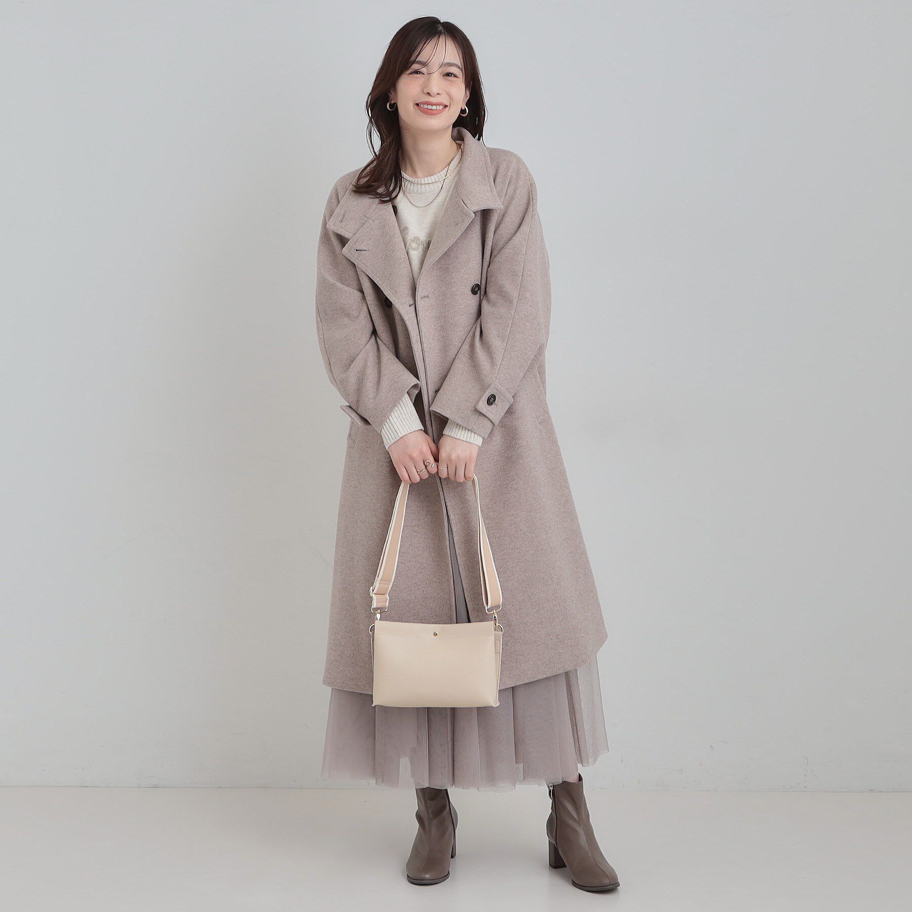 SHOO･LA･RUE「配色ベルトがアクセント 3層ショルダーバッグ」|ショルダー・メッセンジャー|