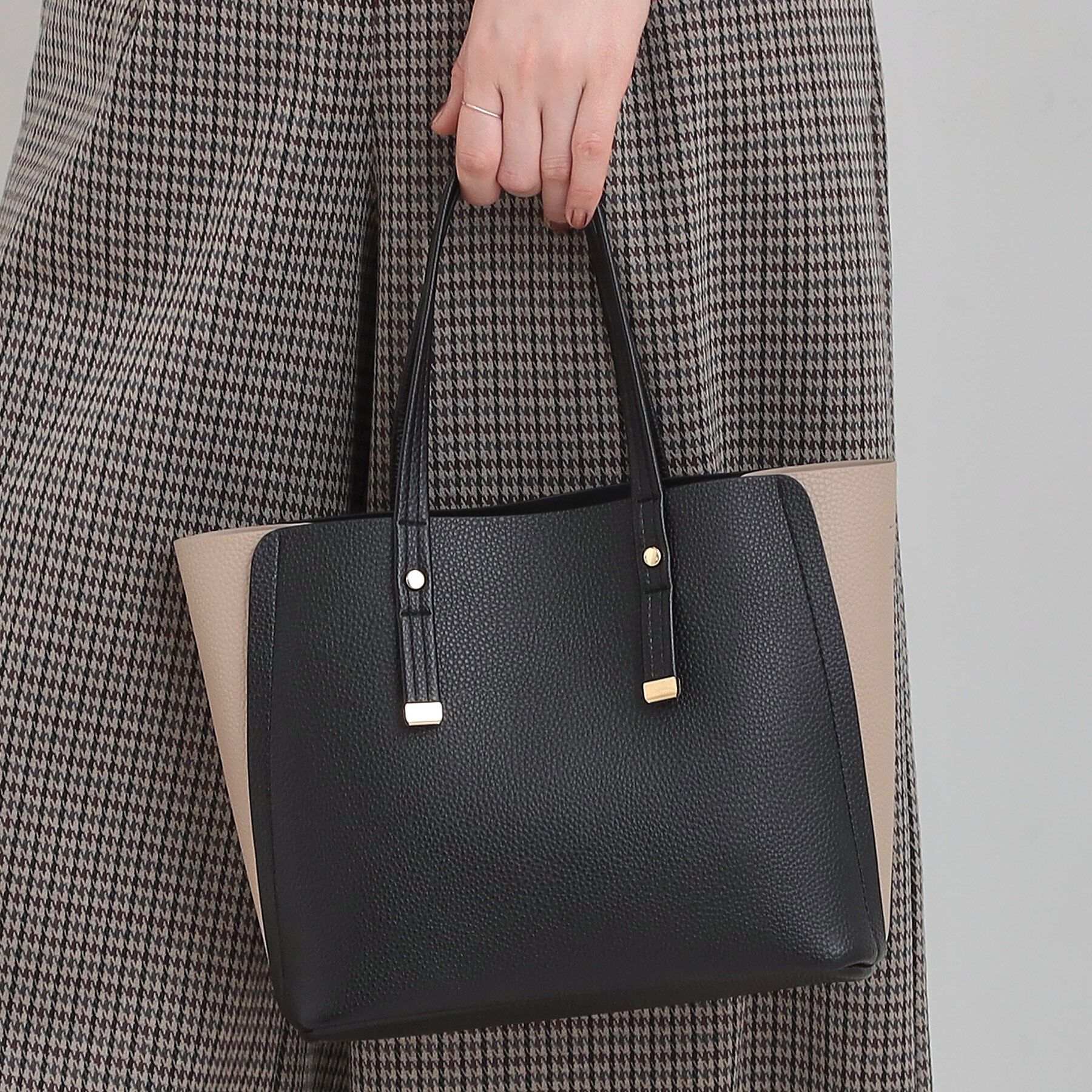 SHOO･LA･RUE「【軽量/2WAY】コーデのアクセントになる　配色トートバッグ」|トートバッグ|