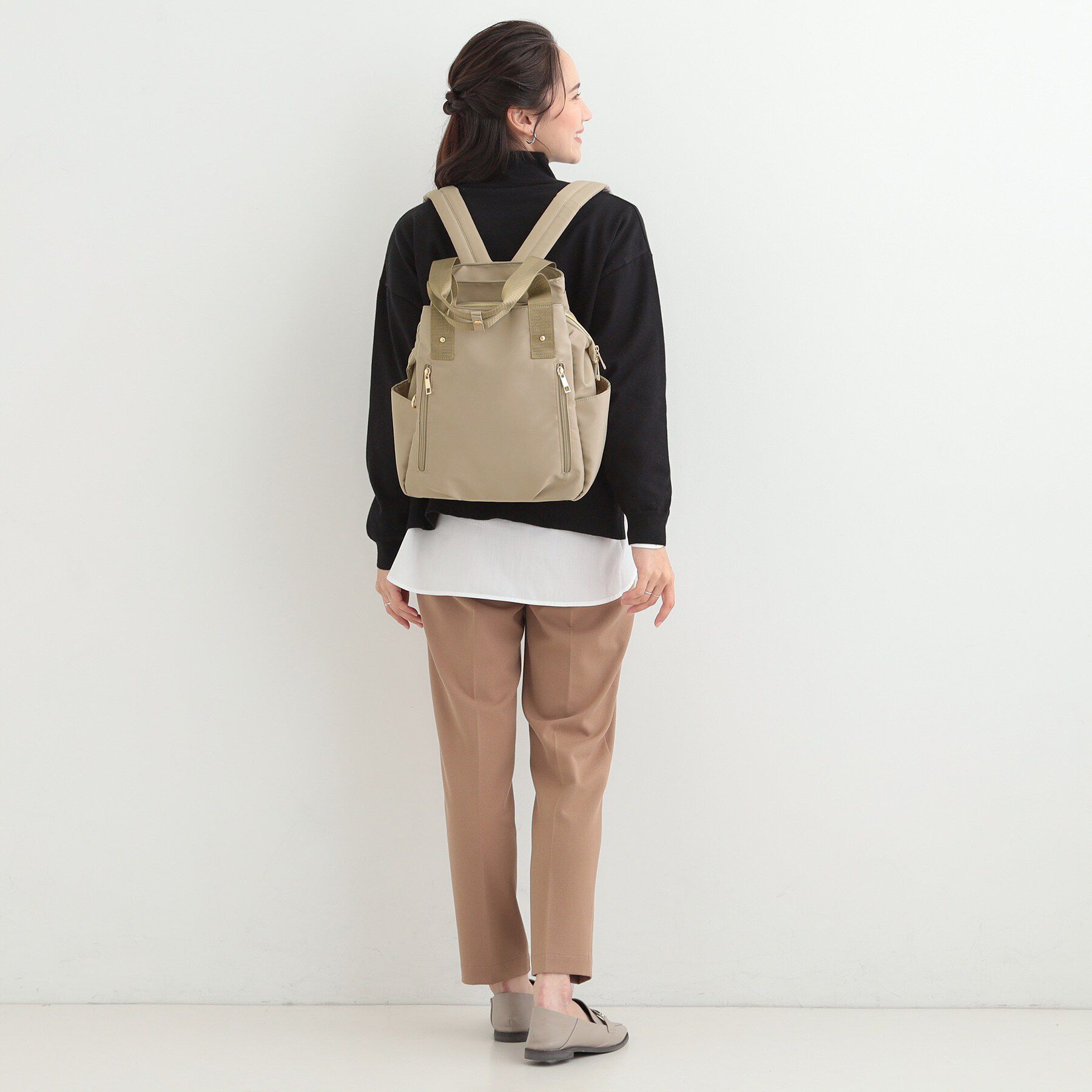 SHOO･LA･RUE「【撥水／2WAY】トートにもなる低反発ベルトの3層リュック」|リュック|