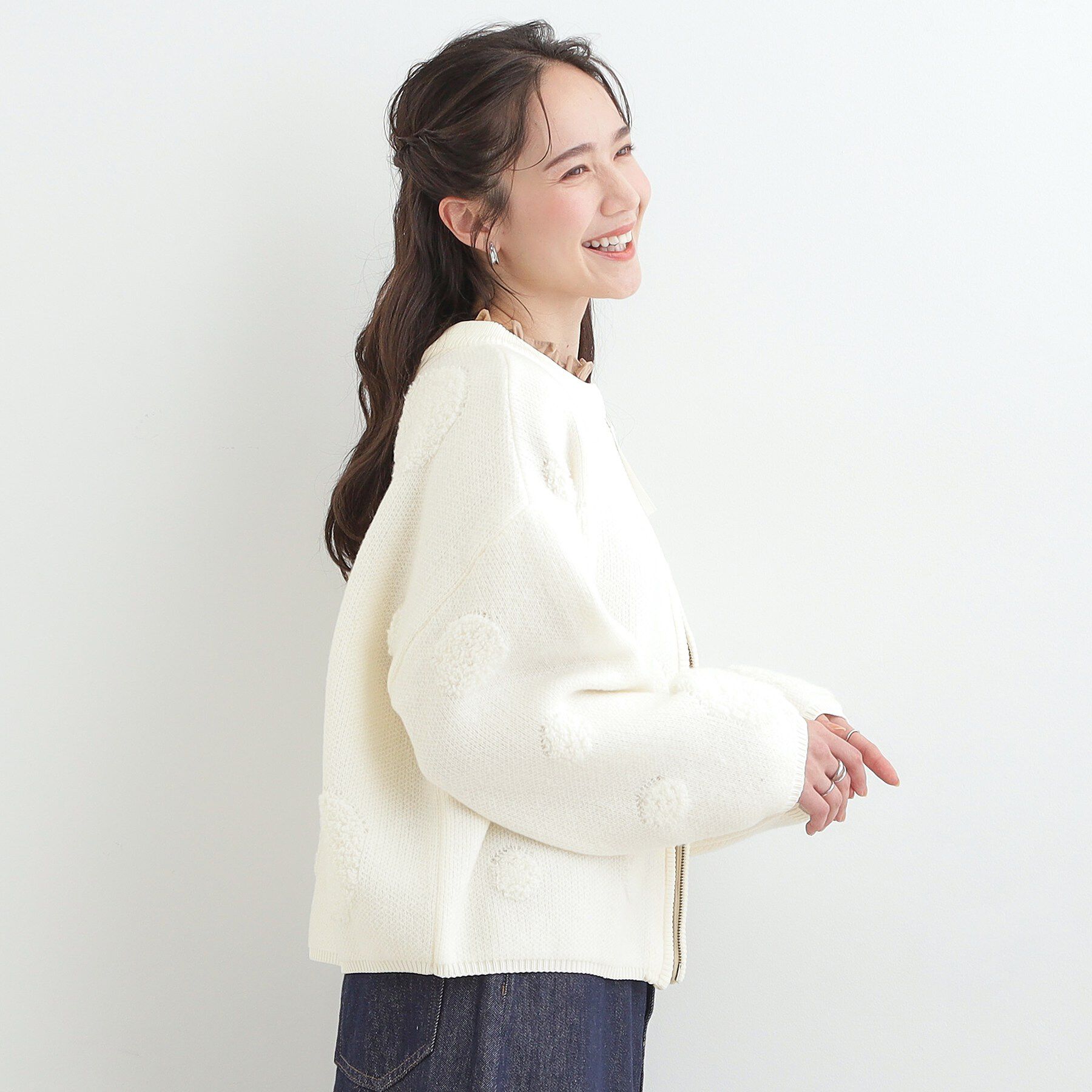 SHOO･LA･RUE「【選べる4柄】ダブルZIPで着こなし色々 柄カーディガン」|カーディガン|