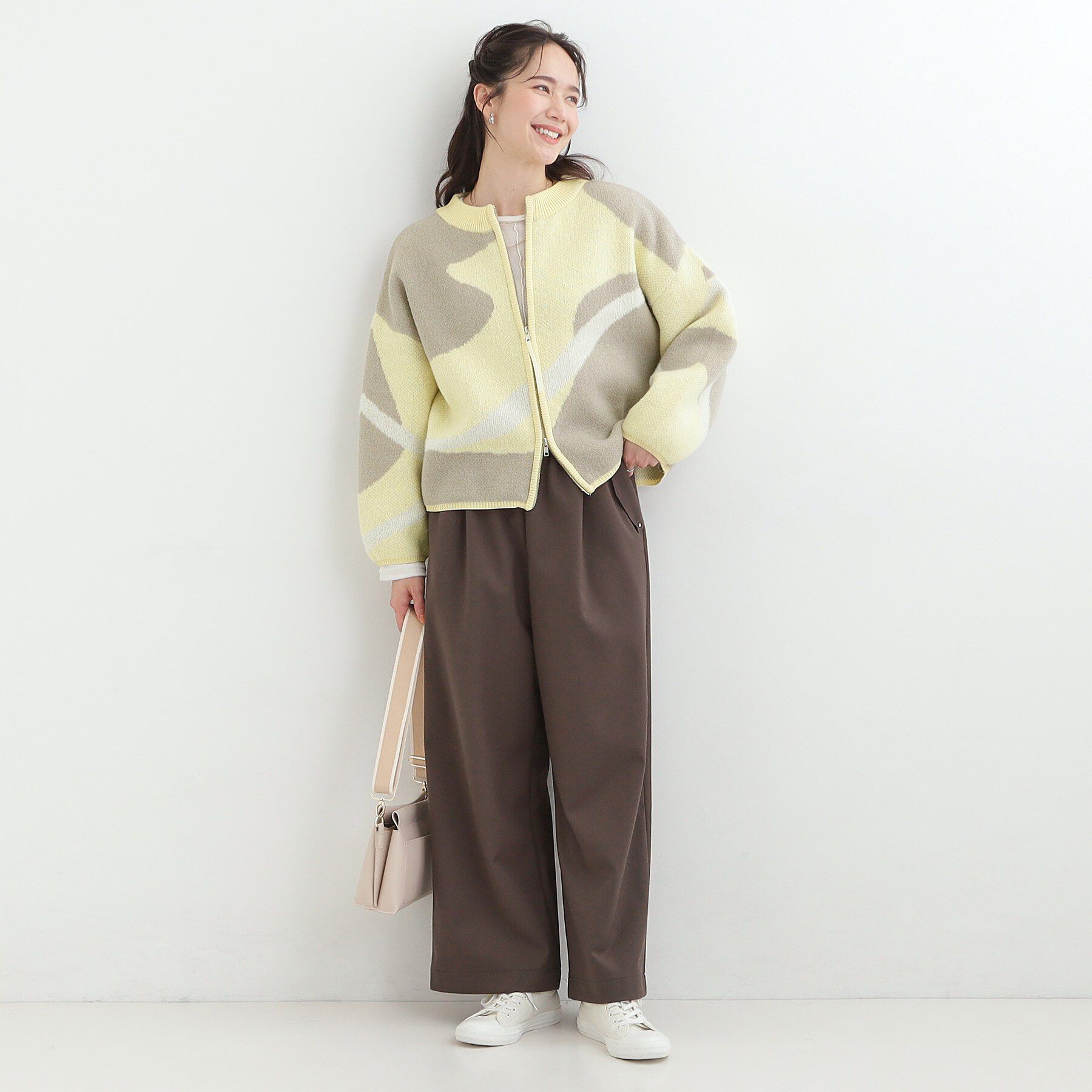 SHOO･LA･RUE「【選べる4柄】ダブルZIPで着こなし色々 柄カーディガン」|カーディガン|