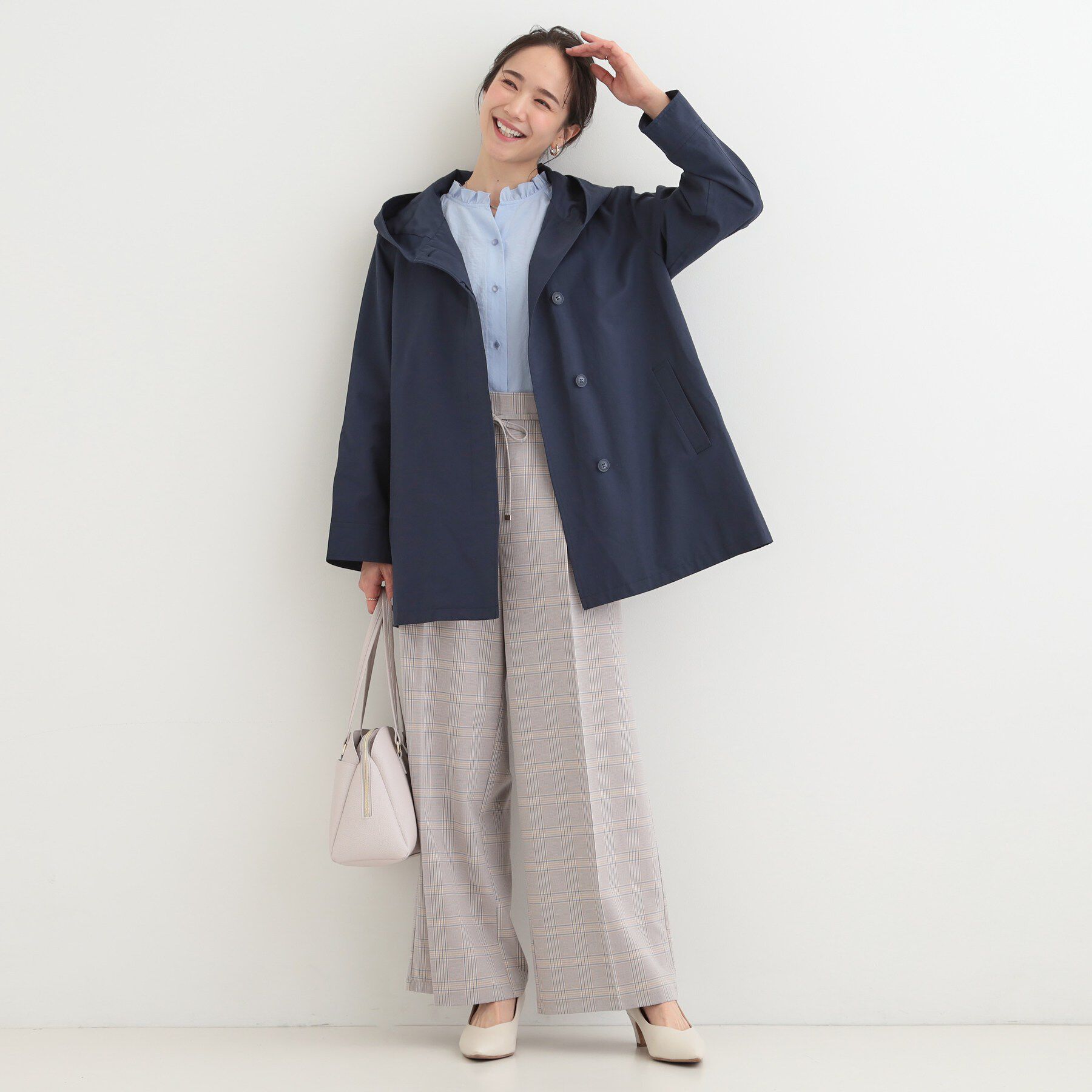 SHOO･LA･RUE「【防花粉/洗濯機可/S-LL】ゆったり着られる 大人のテントフーディージャケット」|その他|