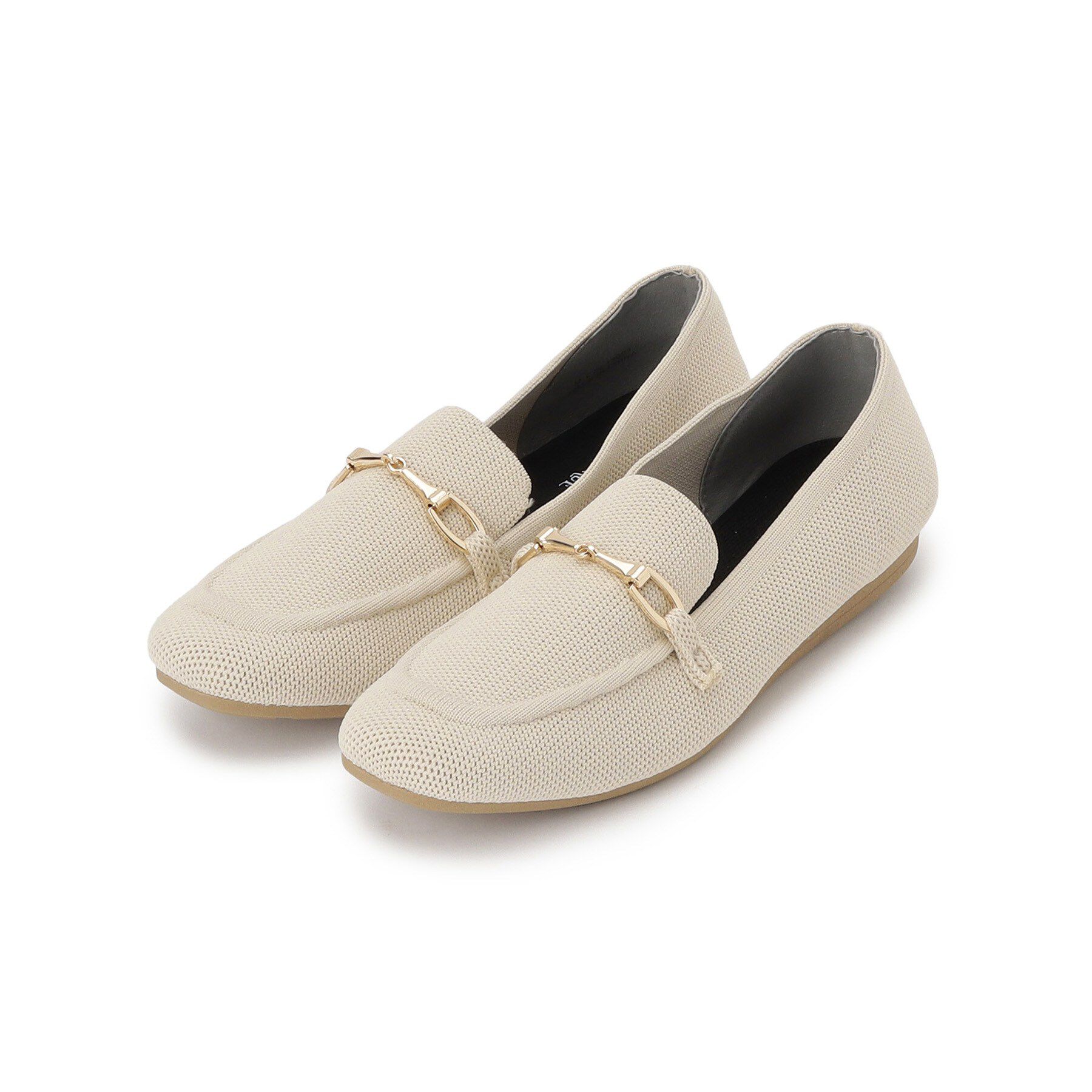 SHOO･LA･RUE「【洗える】ニットローファー」|その他|ライトベージュ(05