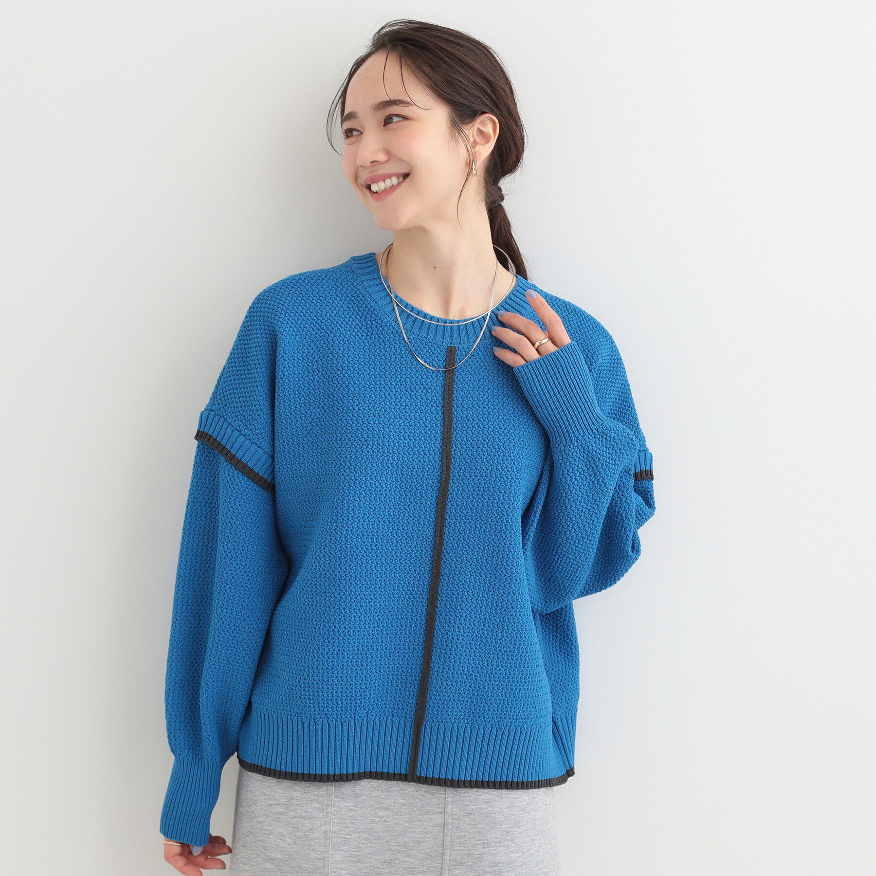 SHOO･LA･RUE「【前後2WAY】配色パイピングニット」|ニット・セーター|