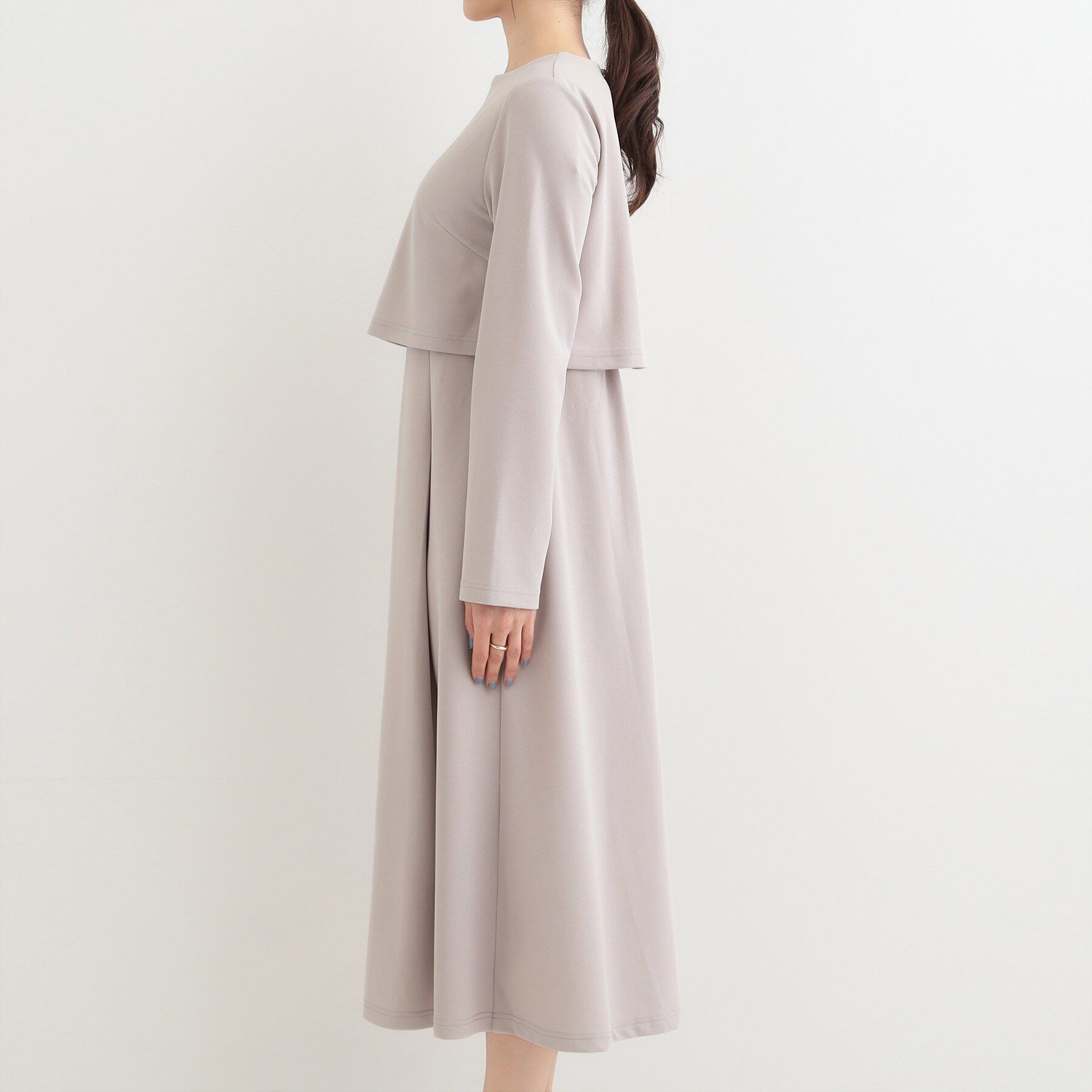 SHOO･LA･RUE「【S-LL】コーデに迷わずきちんと決まる セットアップ風ワンピース」|ワンピース|