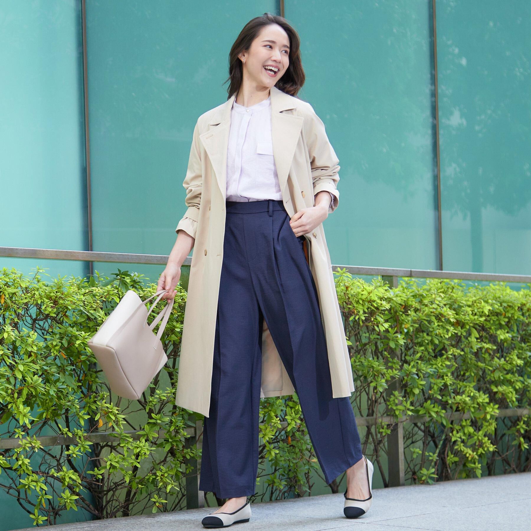 SHOO･LA･RUE「【洗濯機可/セットアップ可/SS-LL/UV】脚のラインをきれいに見せる ワイドパンツ」|その他|