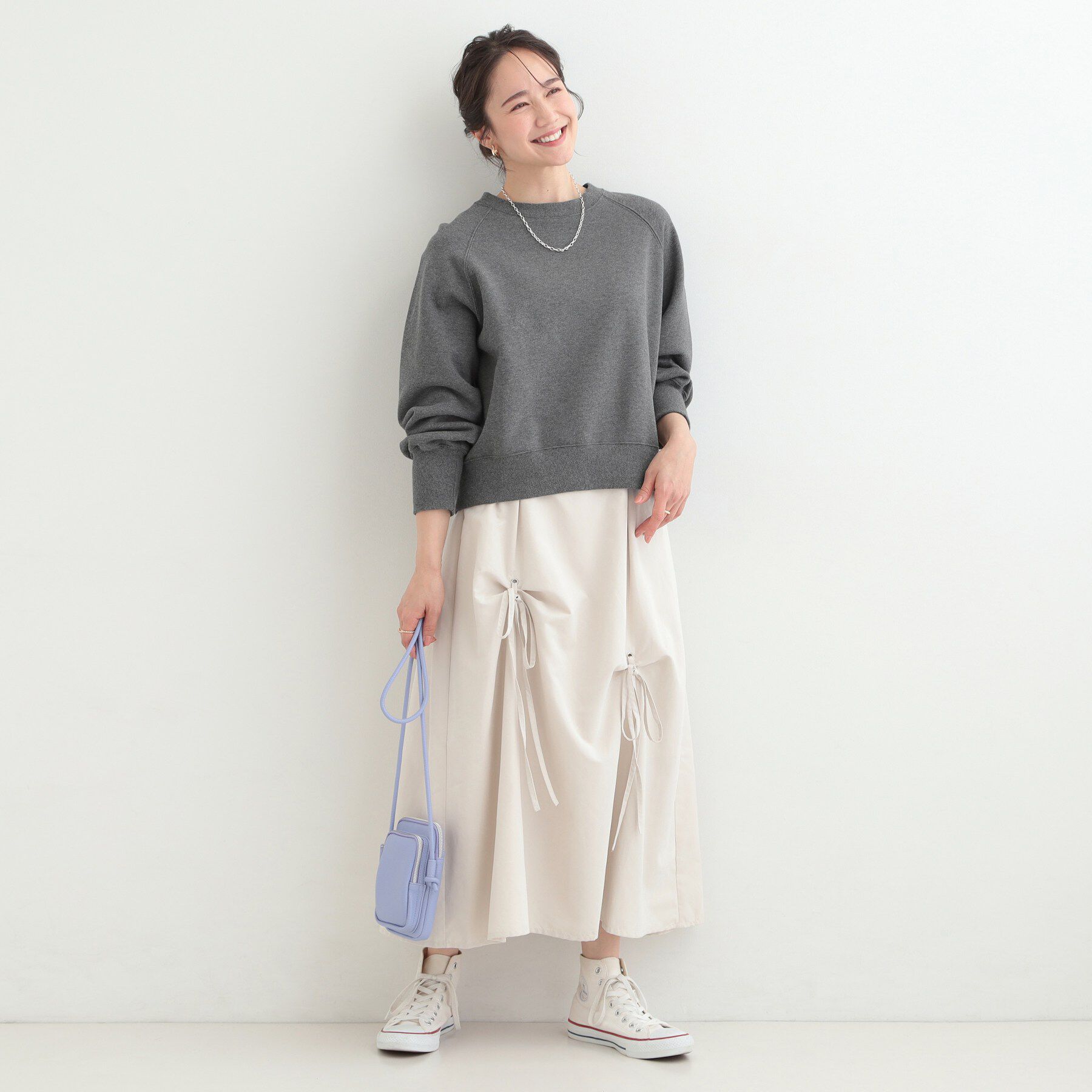 SHOO･LA･RUE「MIX調 シンプルラグランスウェット」|パーカー|