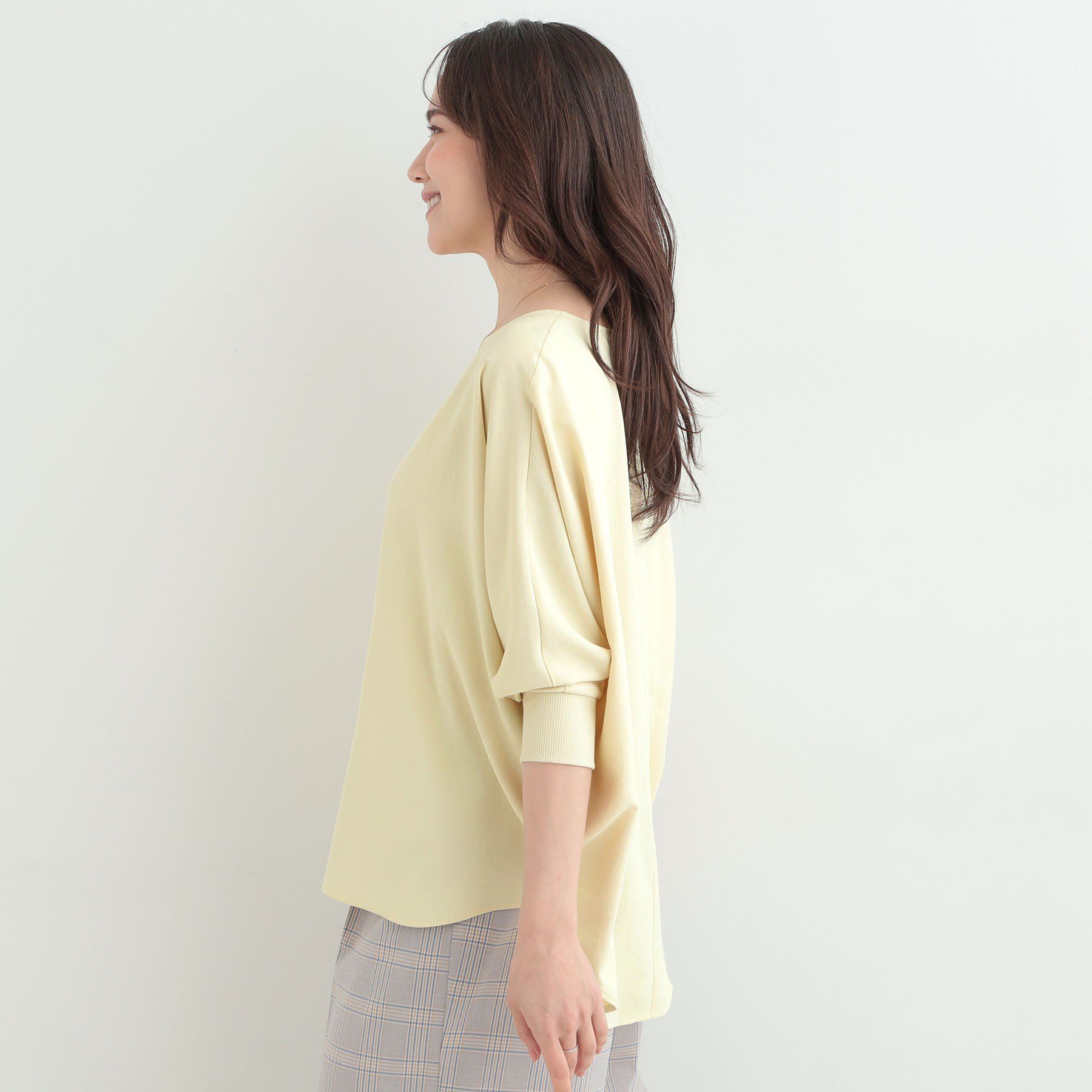 SHOO･LA･RUE「【着丈選べる/体型カバー/洗濯機可】さらさらとろん ドルマンブラウス」|シャツ・ブラウス|