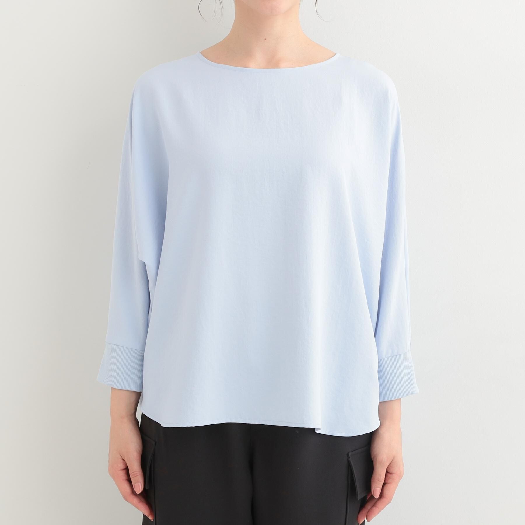 SHOO･LA･RUE「【着丈選べる/体型カバー/洗濯機可】さらさらとろん ドルマンブラウス」|シャツ・ブラウス|