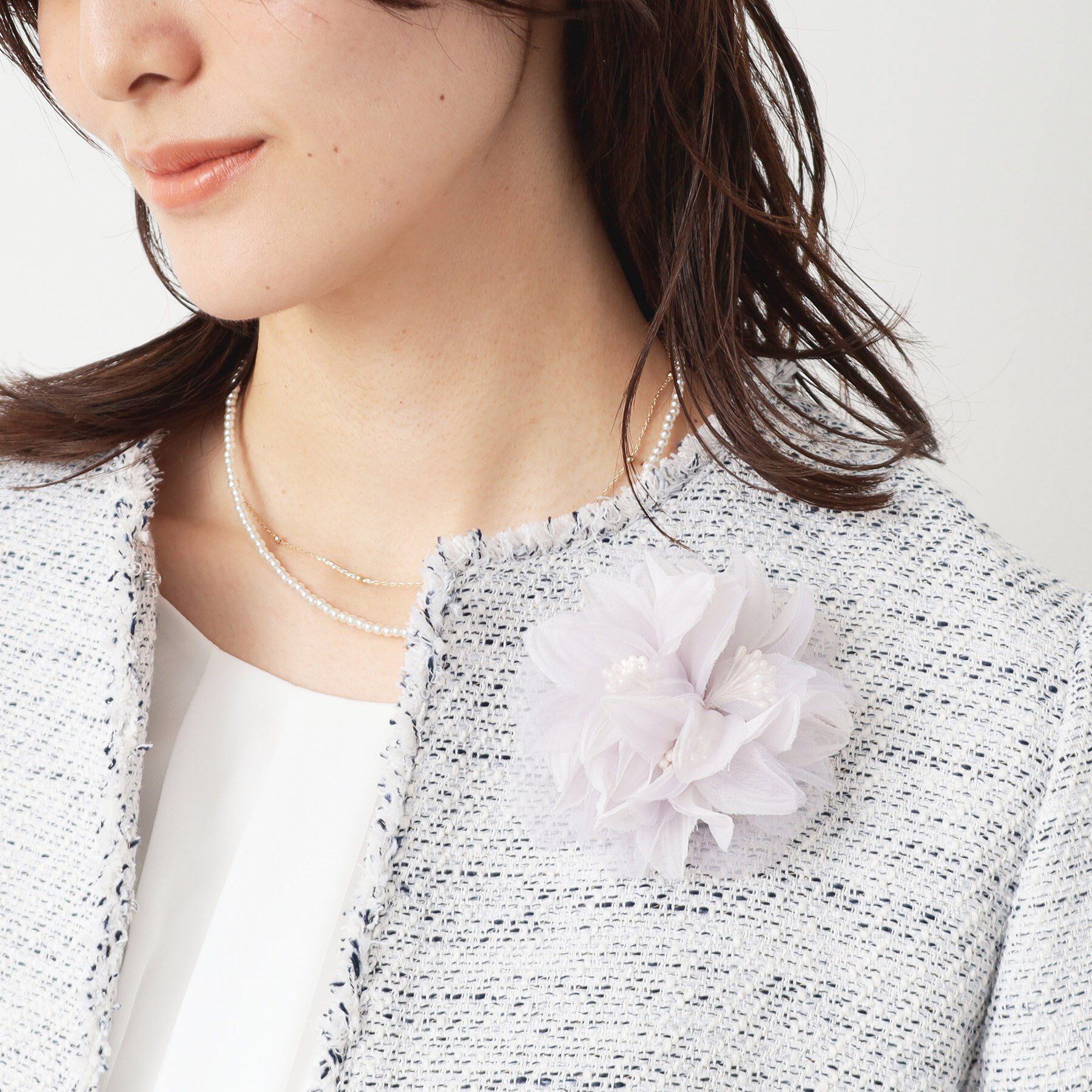 Dessin「【入卒／セレモニー】トリプルシフォンコサージュ」|ブローチ・コサージュ|