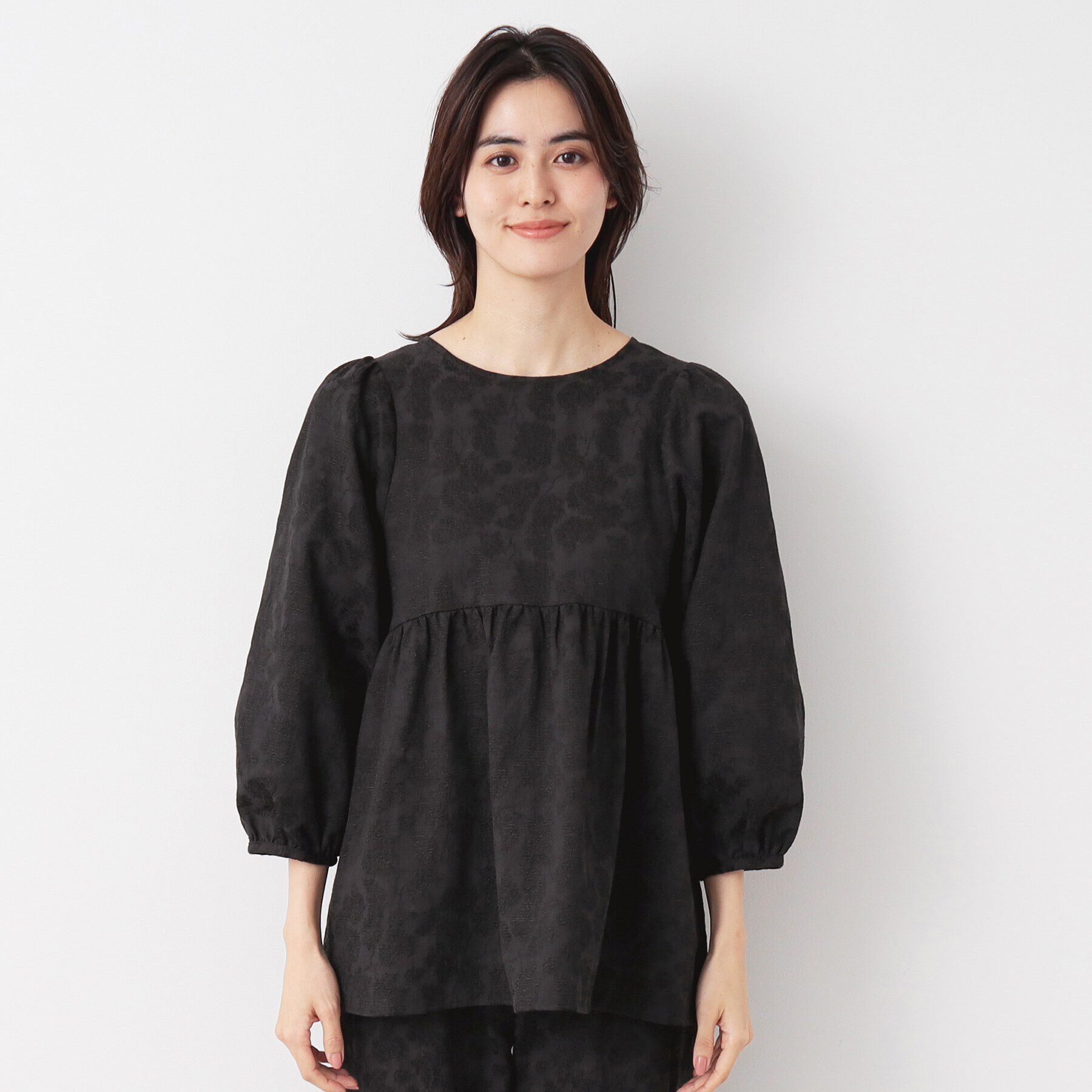 Dessin「【入卒/セレモニー/セットアップ可能/洗える】フラワージャカードブラウス」|シャツ・ブラウス|