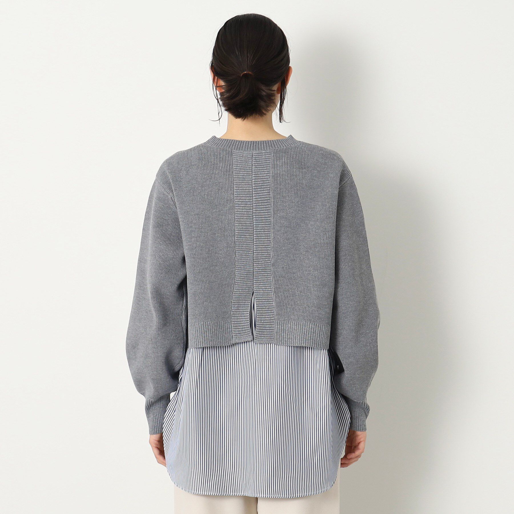 Dessin「【洗える】シャツレイヤード風ニット」|ニット・セーター|