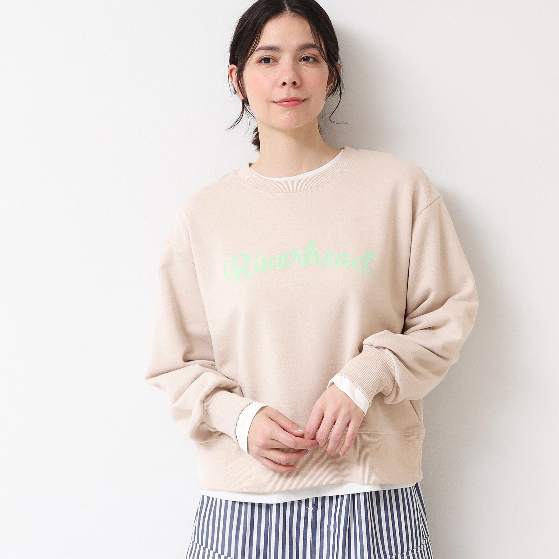 Dessin「【洗える】フロッキーロゴスウェット（S～L）」|パーカー|グレージュ(050)