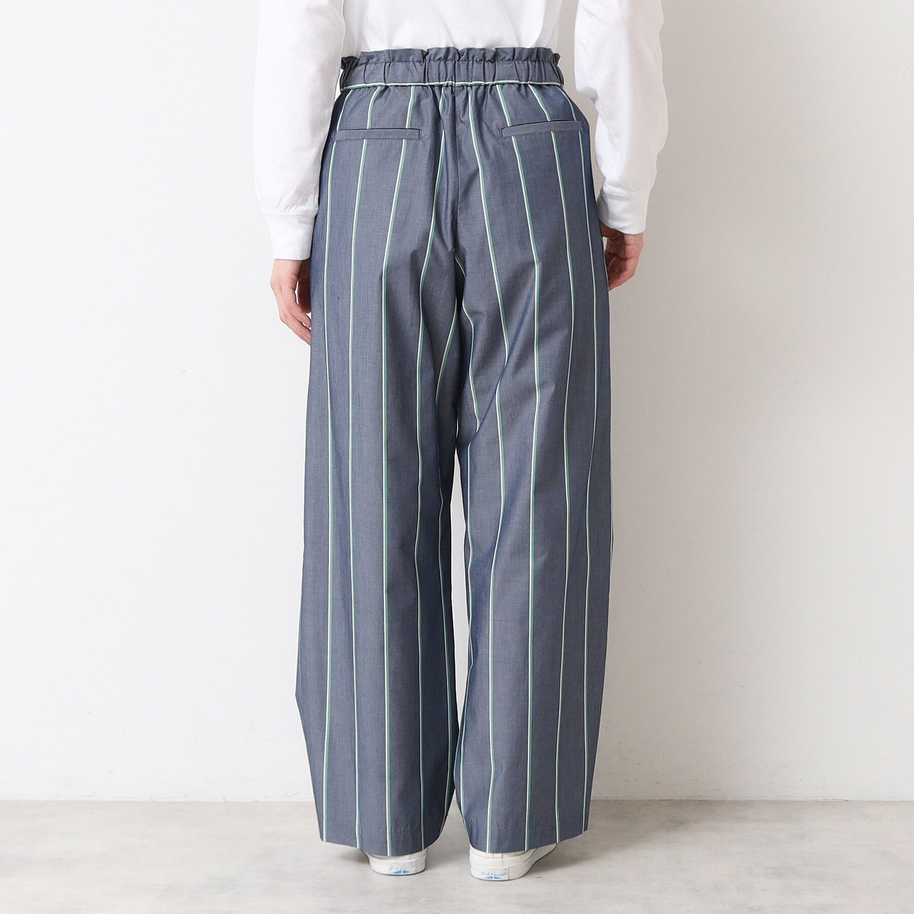 Dessin「【洗える・ウエストゴム】ストライプリラックスパンツ」|その他|