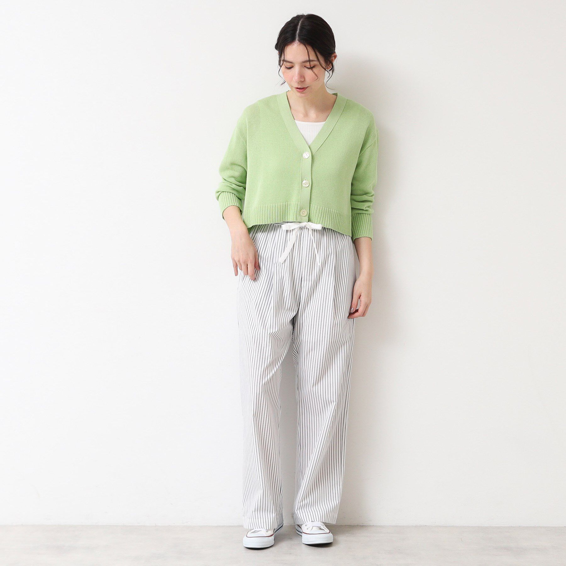 Dessin「【洗える・ウエストゴム】ストライプリラックスパンツ」|その他|