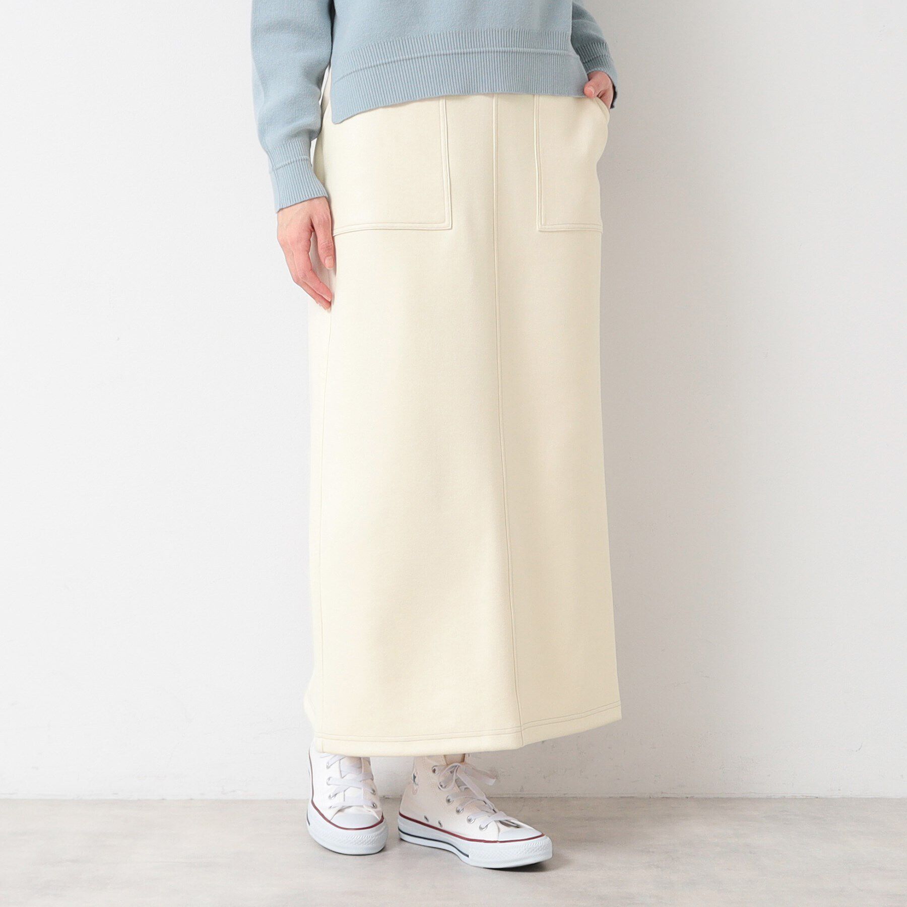 Dessin「【洗える】ベイカーポケット付ストレートスカート（S～L）」|スカート|アイボリー(004)