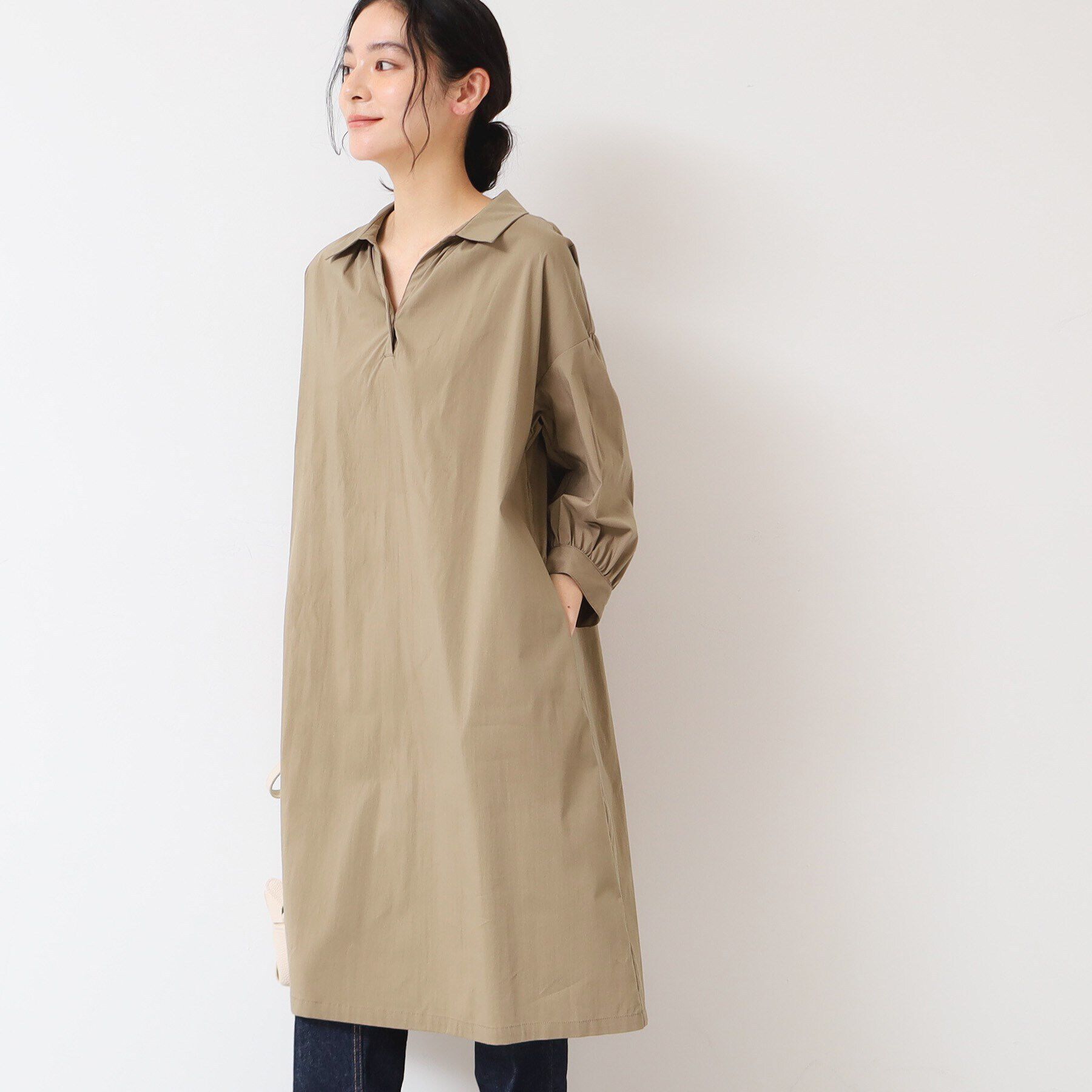 Dessin「【洗える】シャツチュニックワンピース」|ワンピース|