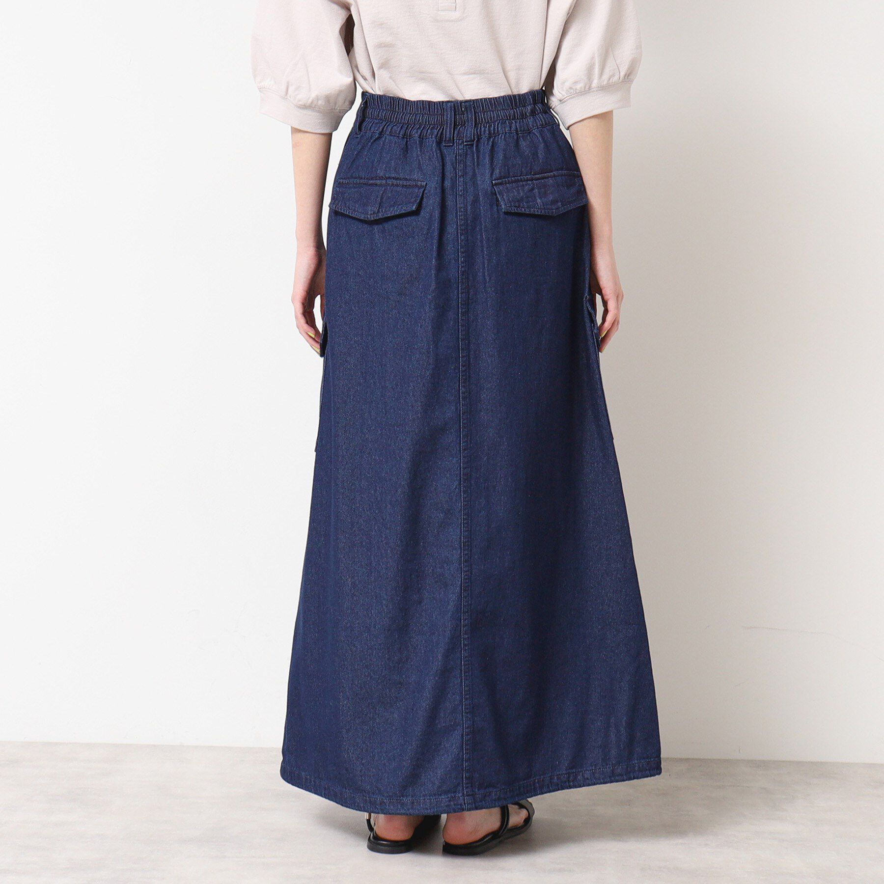 Dessin「【ウエストゴム・洗える】ドロストデニムスカート（S～L）」|スカート|