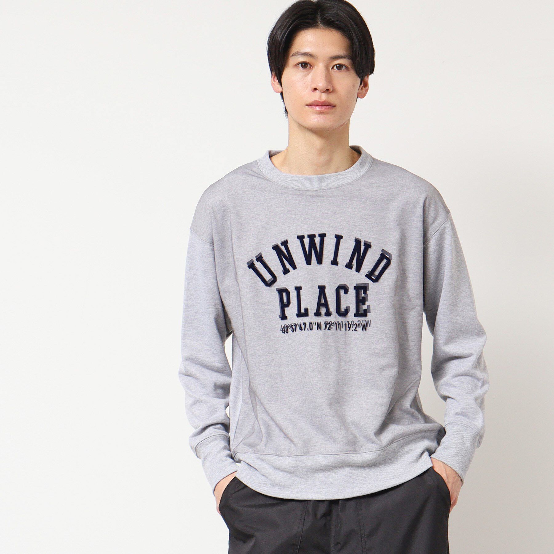 Dessin「【洗える】チュール重ねロゴスウェット」|パーカー|