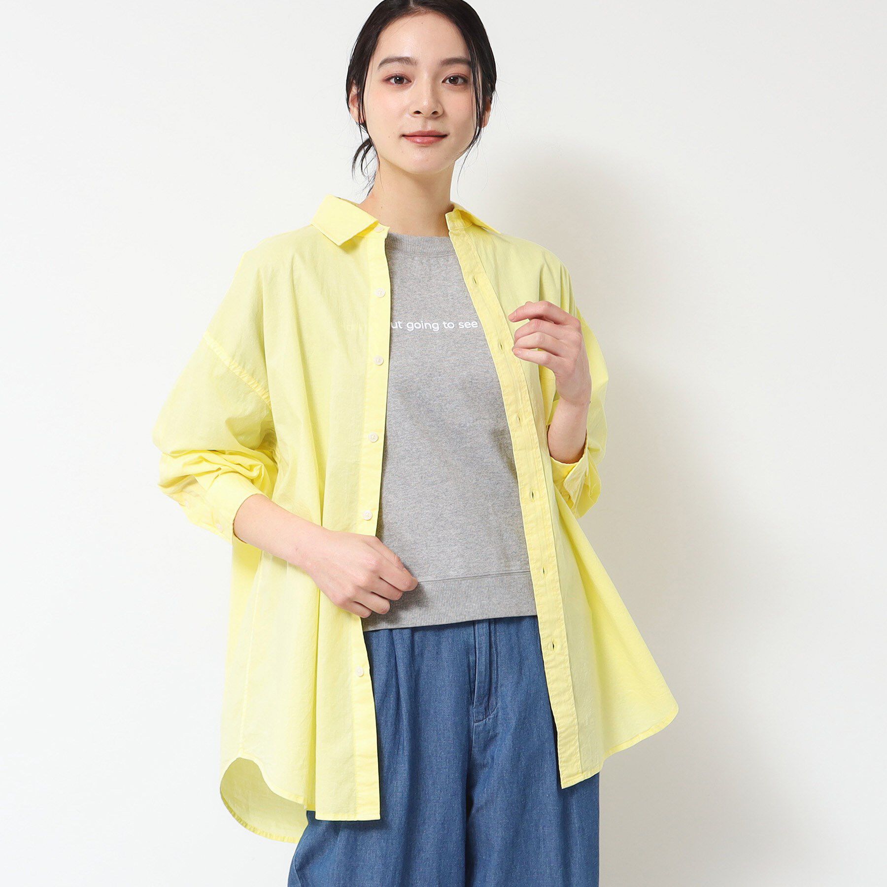 Dessin「【洗える】ピグメント染バックギャザーシャツ」|シャツ・ブラウス|