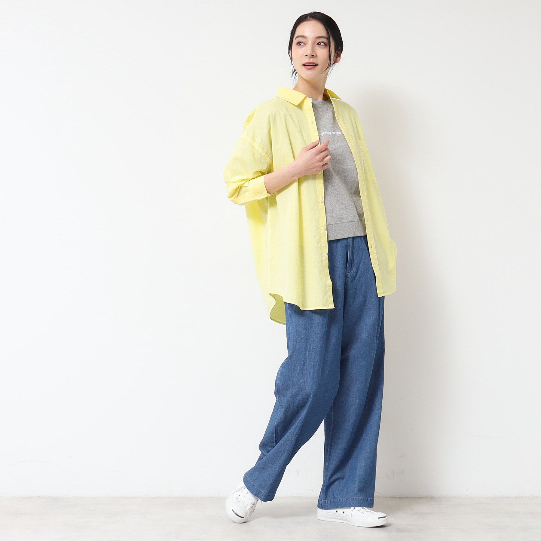 Dessin「【洗える】ピグメント染バックギャザーシャツ」|シャツ・ブラウス|