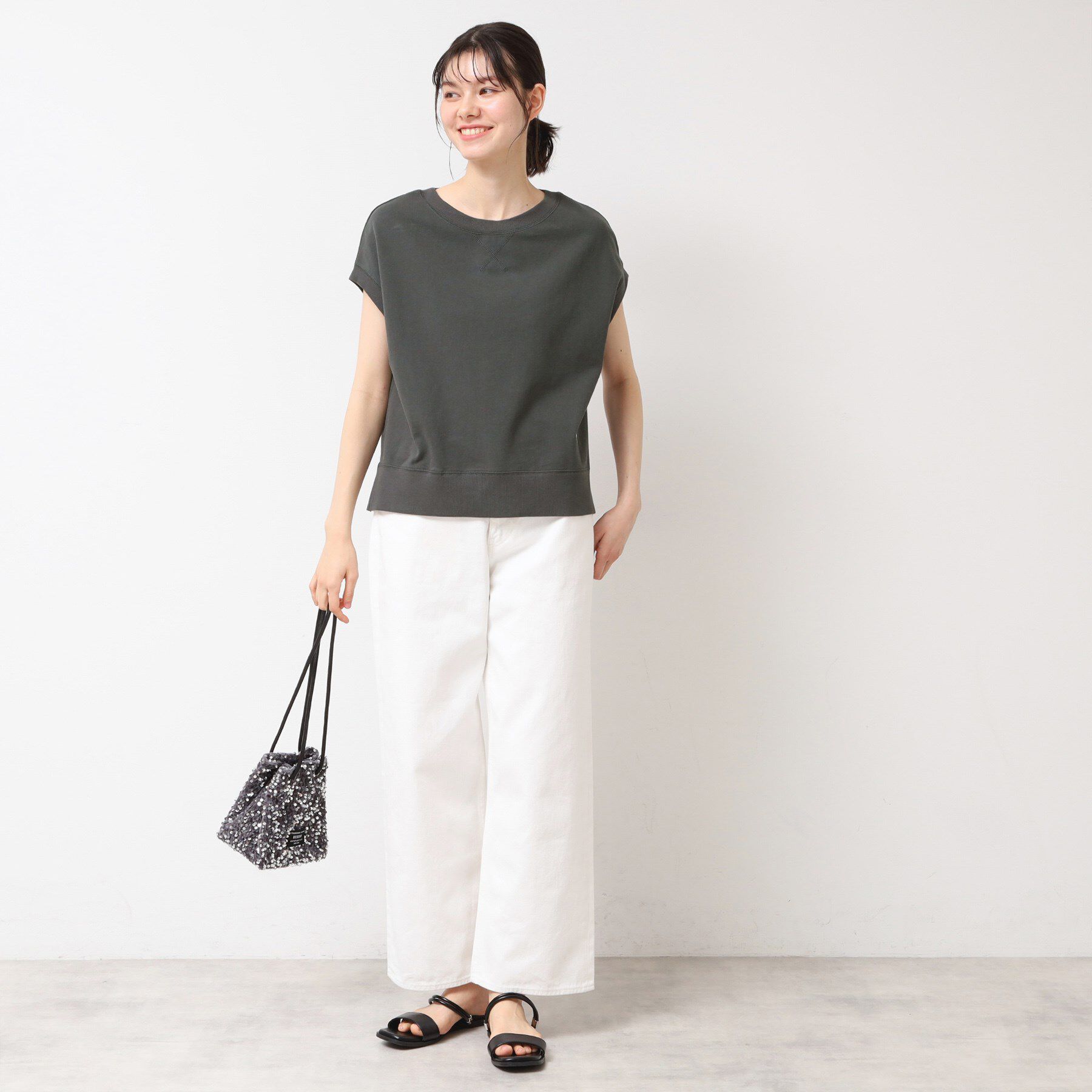 Dessin「【洗える】フレンチスリーブリブ付きカットソー（S～L）」|Tシャツ・カットソー|