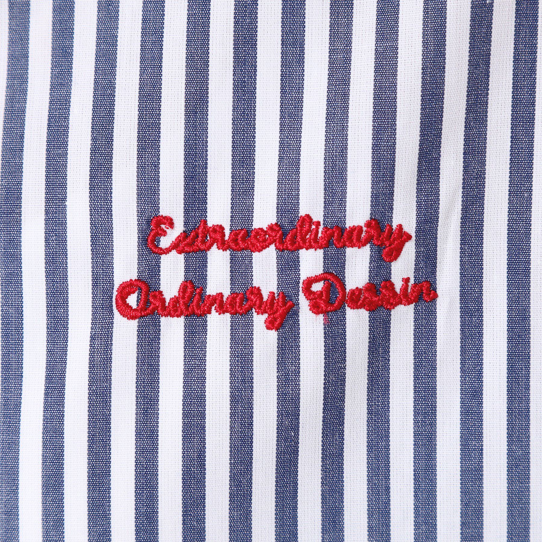 Dessin「【洗える】ロゴ刺繍入りストライプオーバーシャツ」|シャツ・ブラウス|