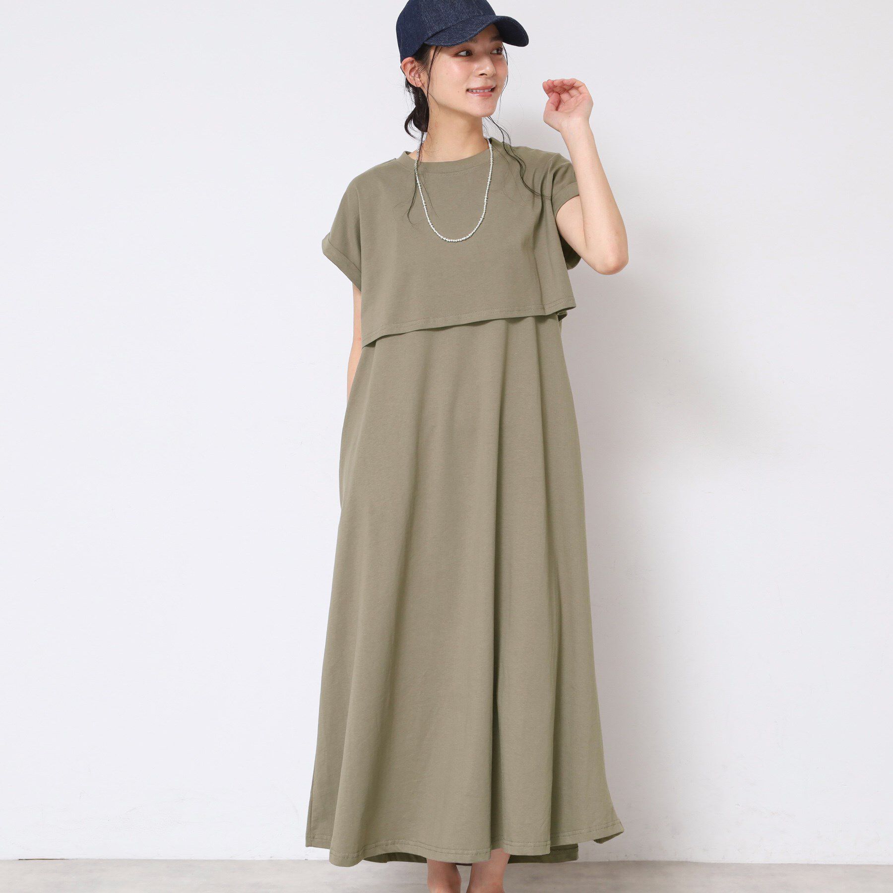 Dessin「【2点セット・洗える】テントラインジャージワンピース」|スーツ|