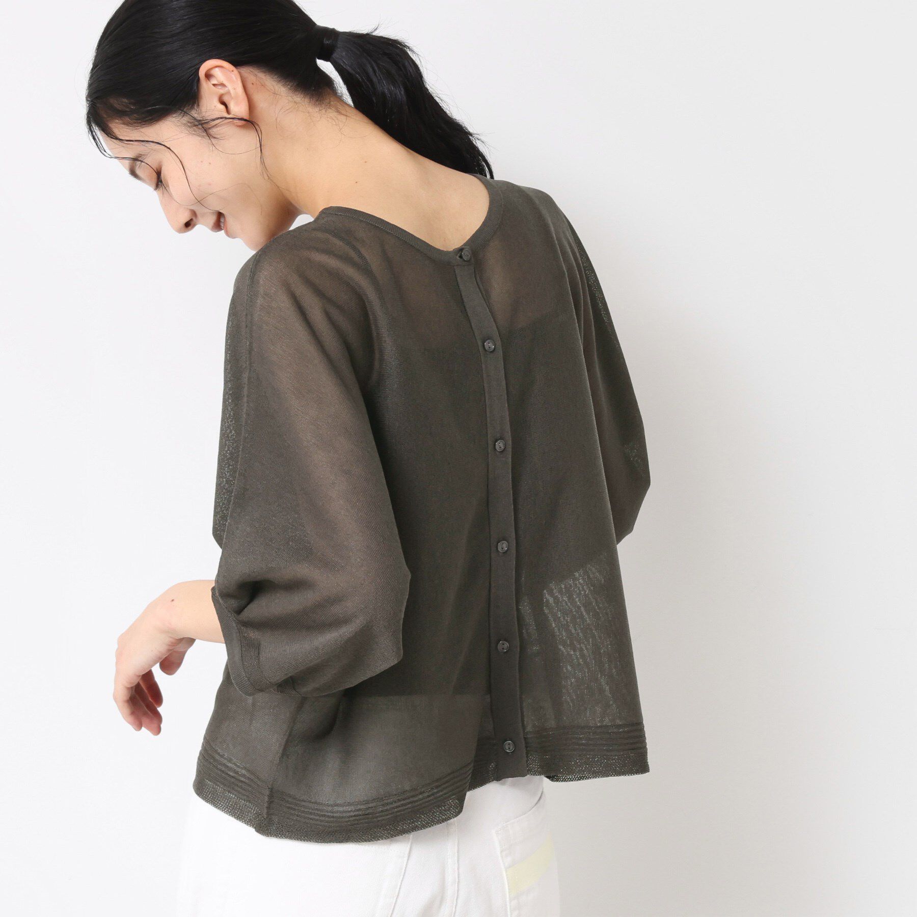 Dessin「【前後2WAY・洗える】シアーカーディガン」|カーディガン|