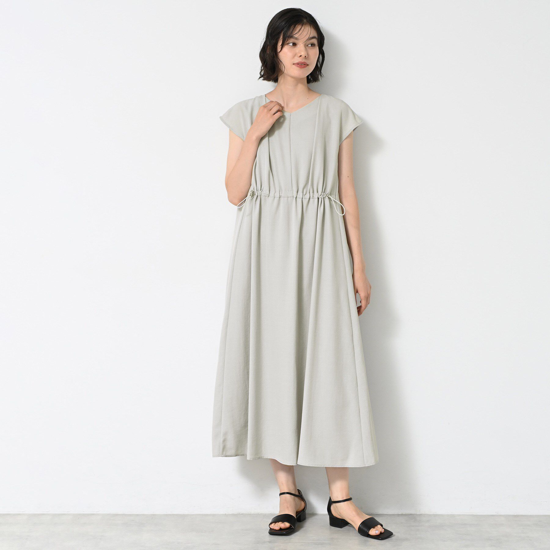 Dessin「【洗える】ウエストドロストリングワンピース」|ワンピース|