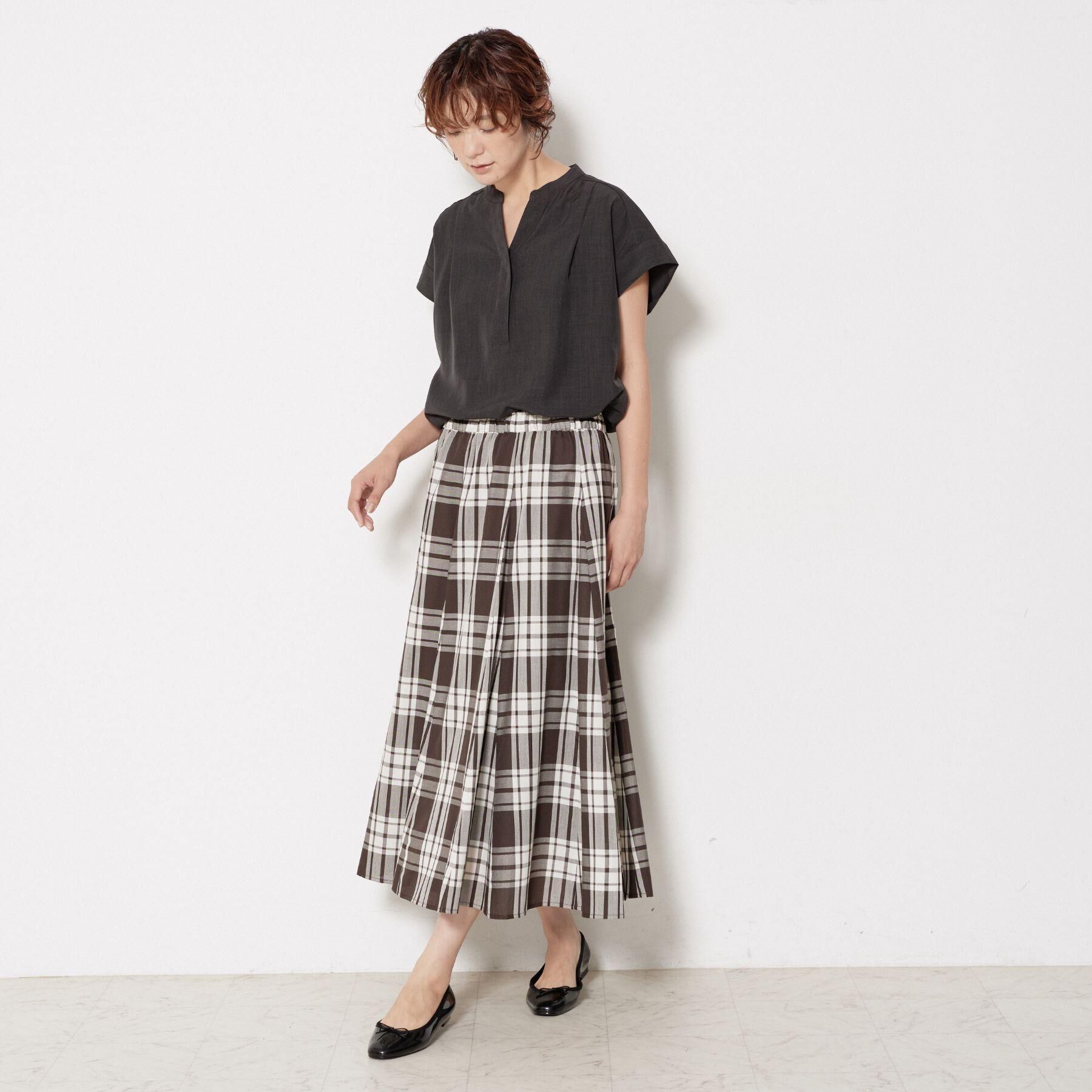 Dessin「【ウエストゴム/洗える】映えチェック柄スカート（XS~L）」|スカート|