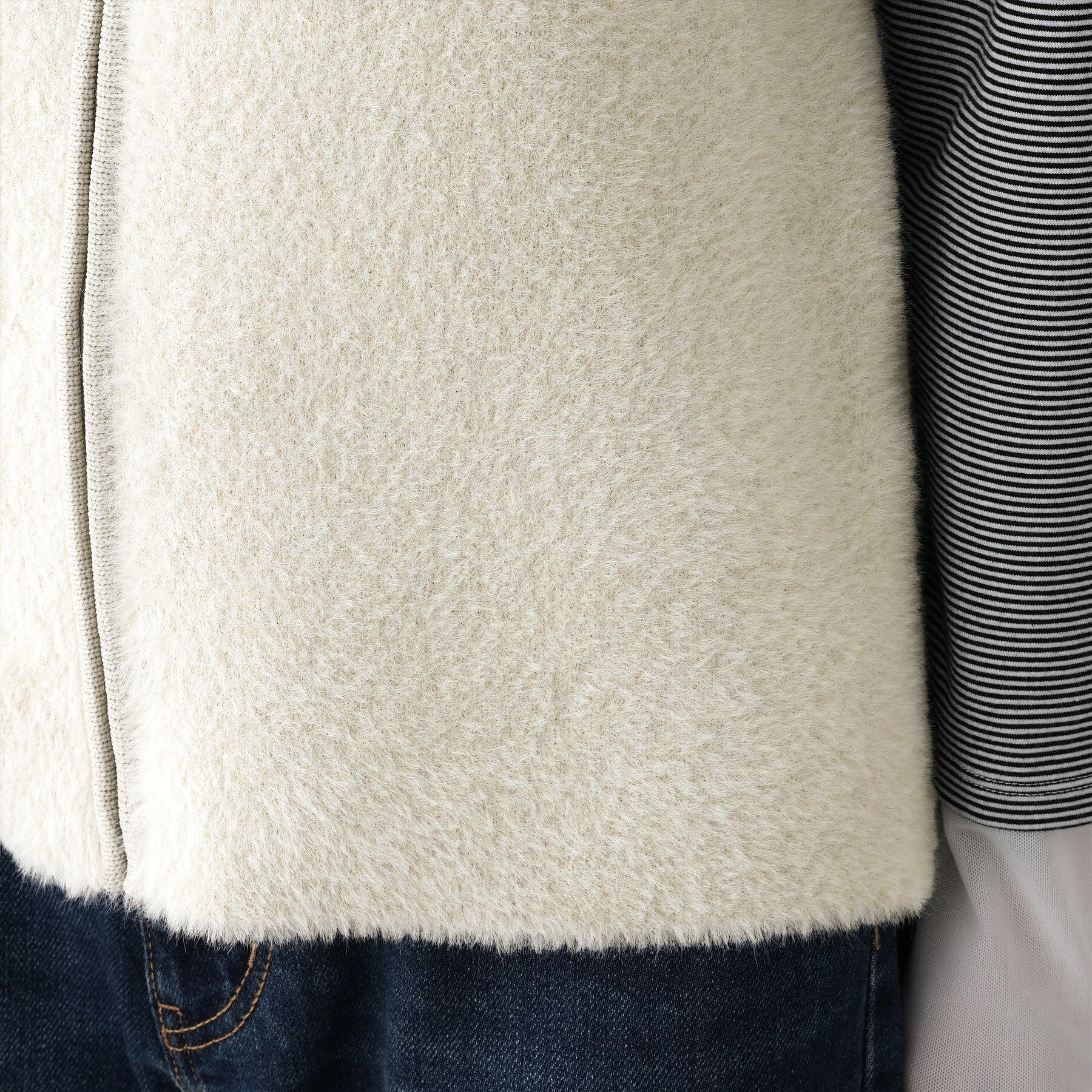 Dessin「【洗える】ファーヤーンジップジレ」|ベスト・ジレ|