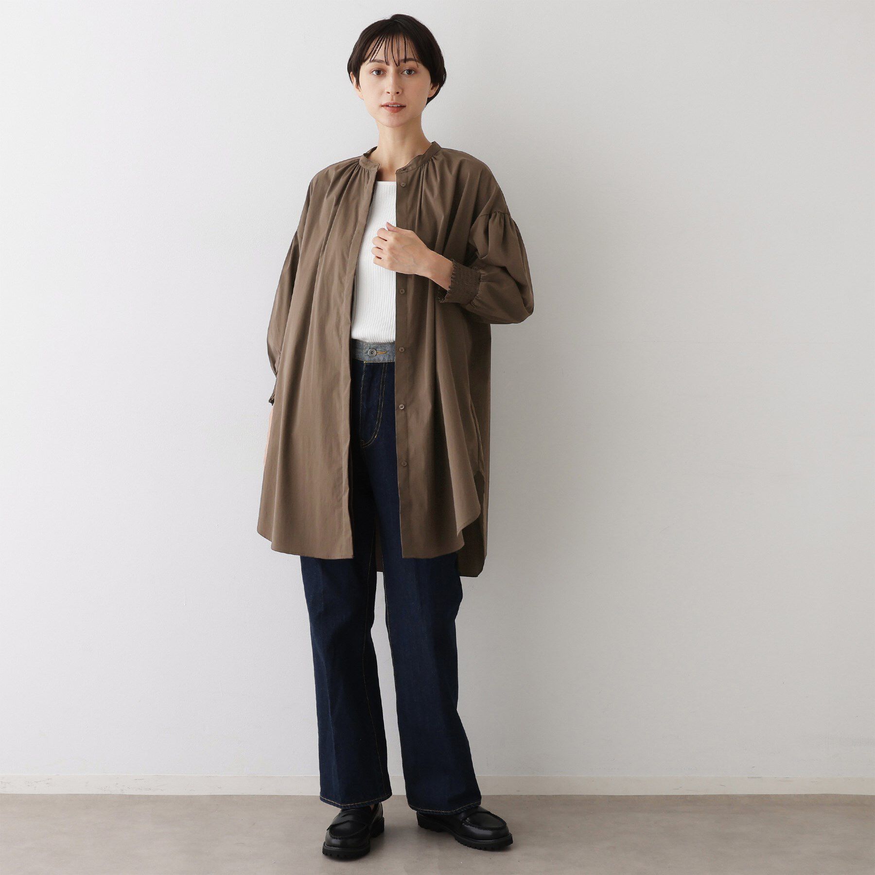 Dessin「【洗える】ラグランスリーブチュニックシャツ」|チュニック|