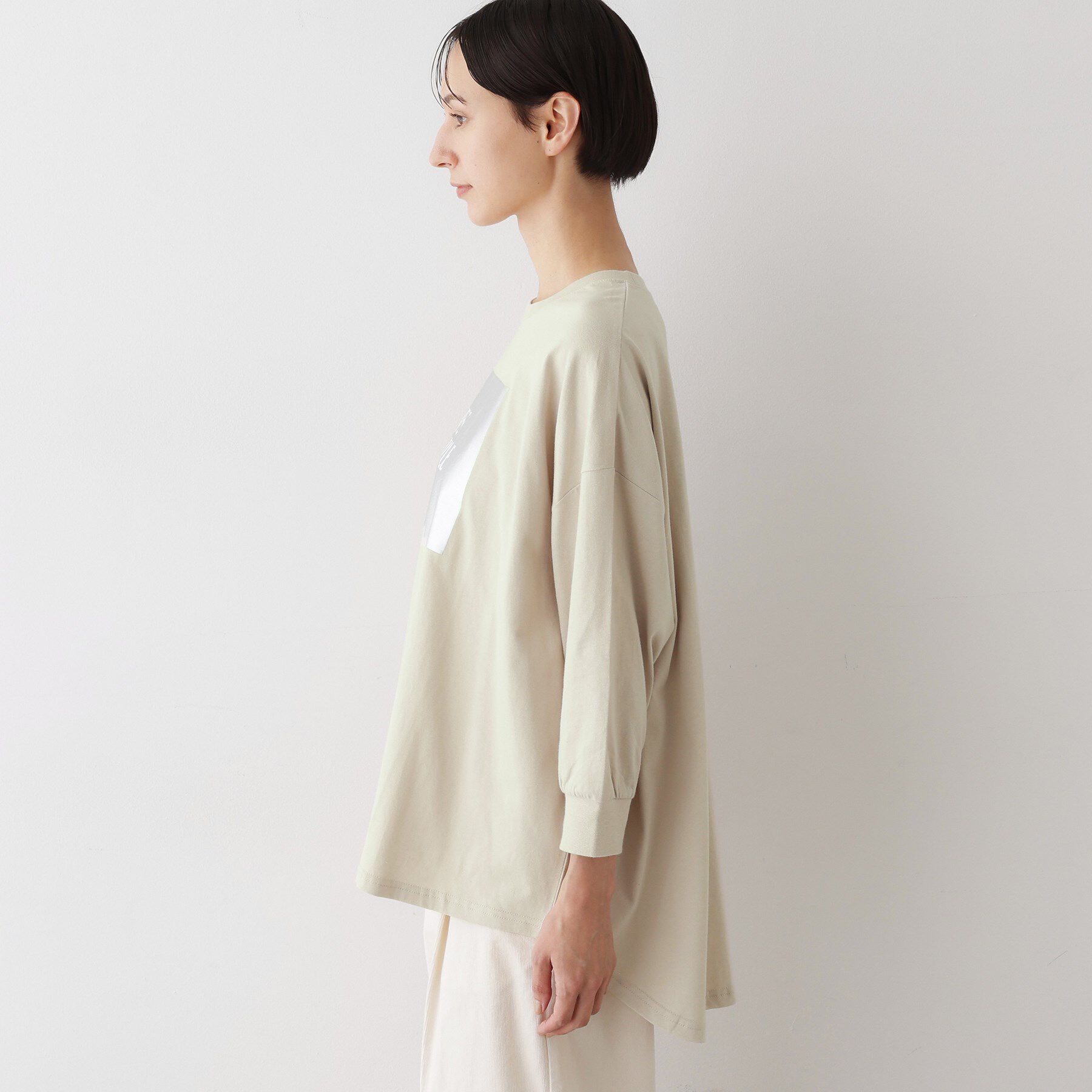 Dessin「【洗える】箔プリントロングTシャツ」|Tシャツ・カットソー|