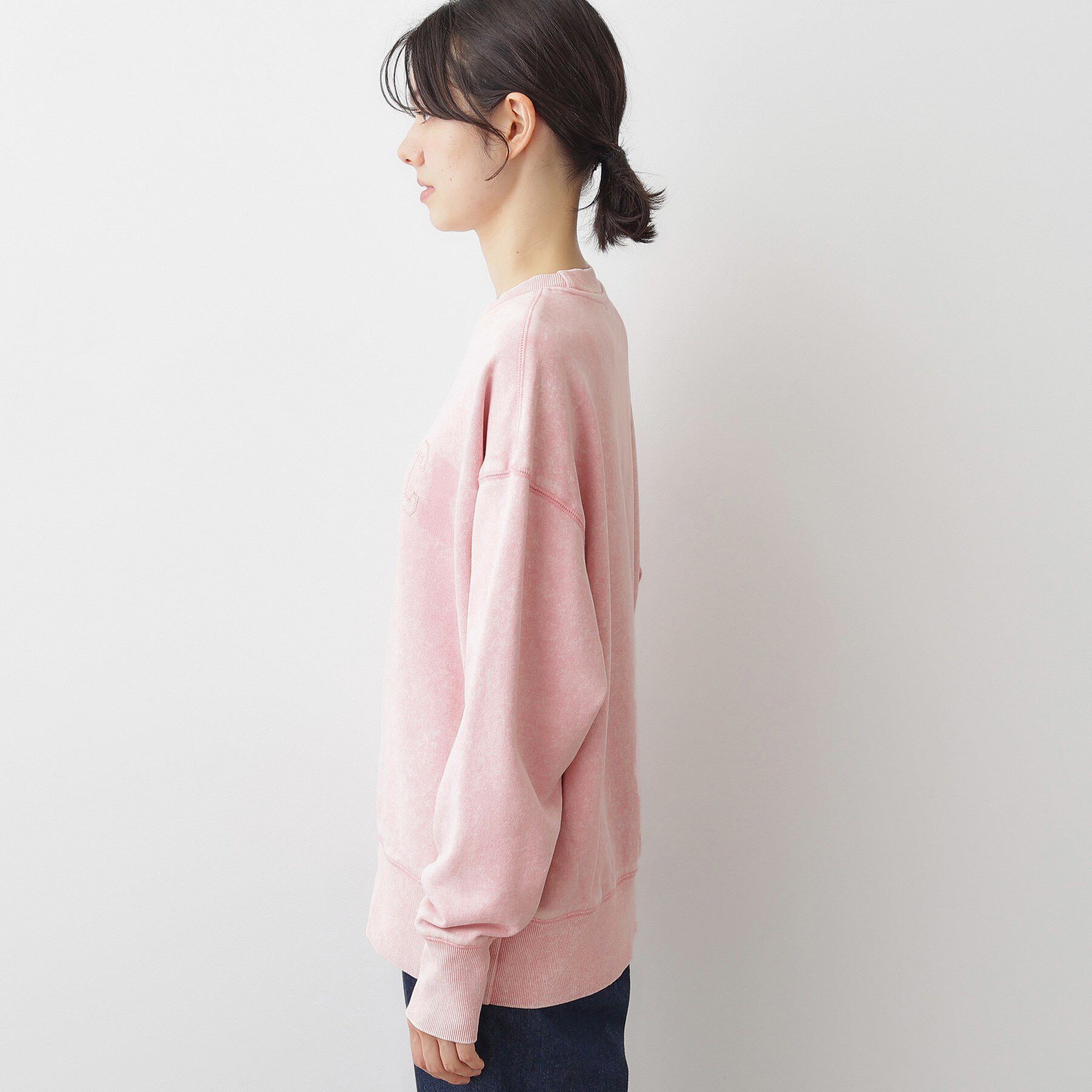 Dessin「【ユニセックス/洗える】ケミカルウォッシュ裏毛トレーナー」|パーカー|