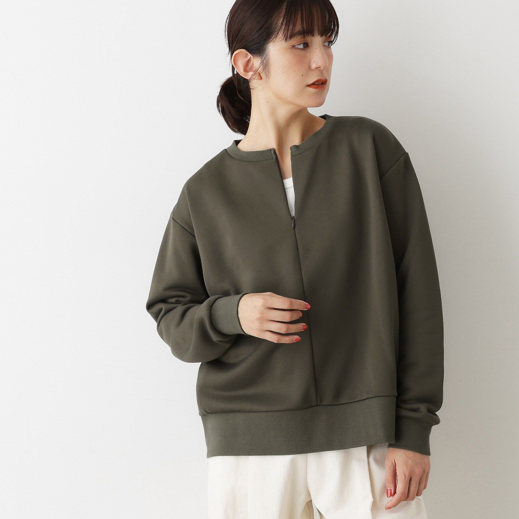 Dessin「【洗える】ハーフジップ裏毛」|パーカー|