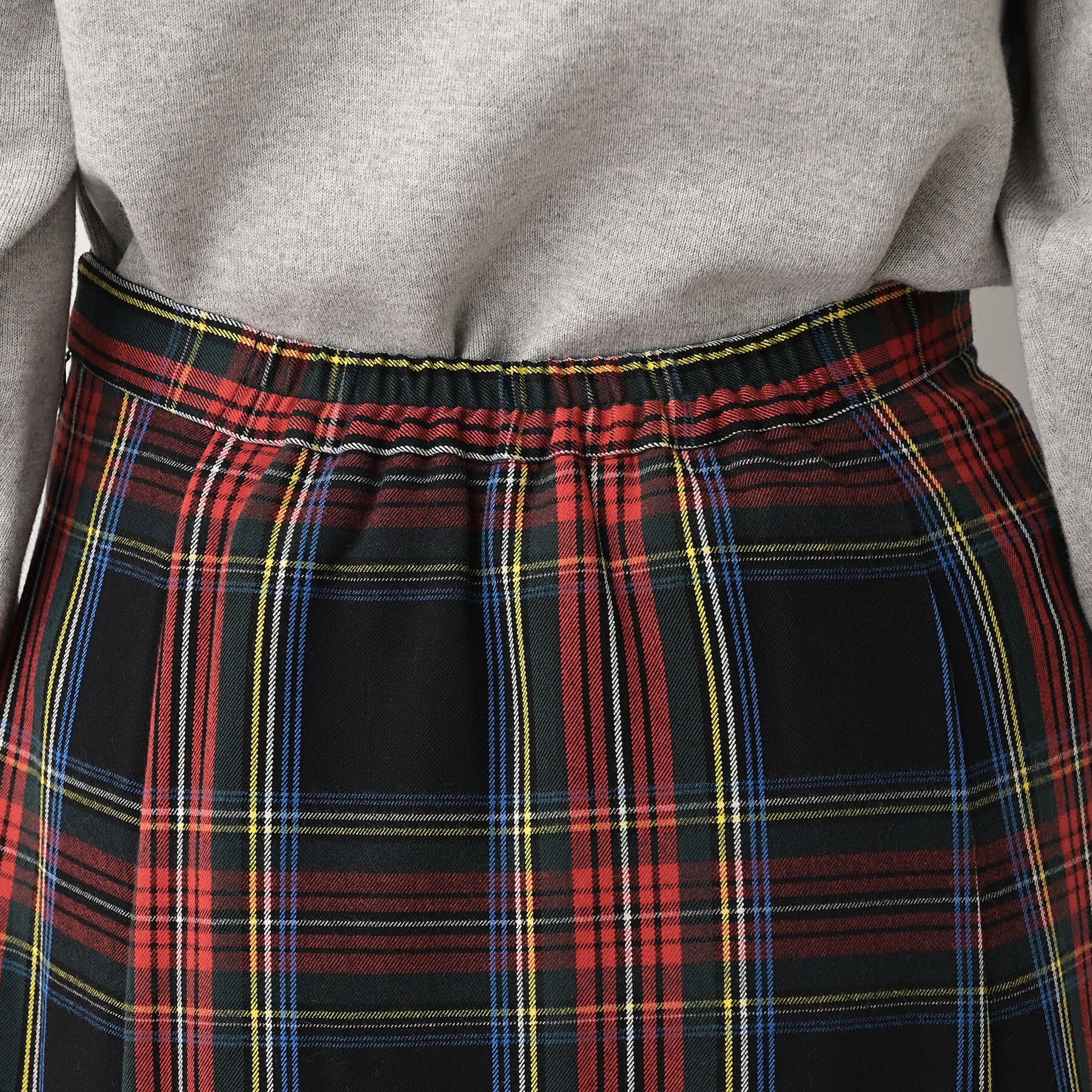 Dessin「【洗える】チェック柄起毛フレアスカート」|スカート|