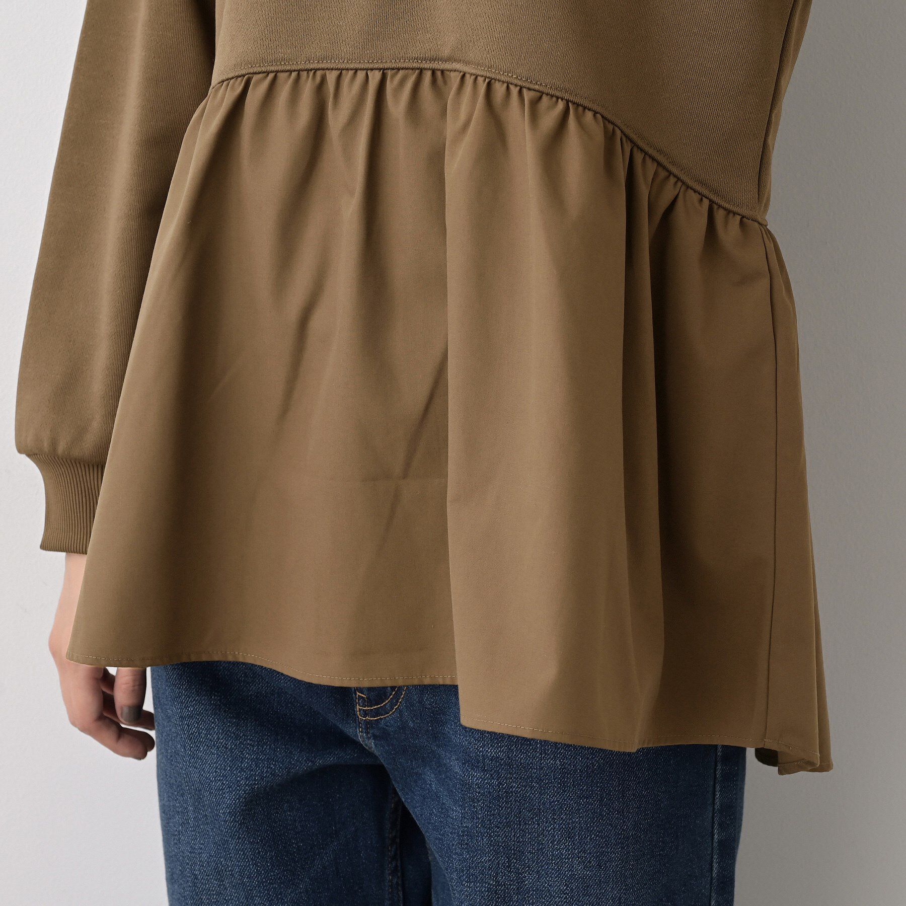 Dessin「【体型カバー/洗える】ペプラムスウェット」|Tシャツ・カットソー|