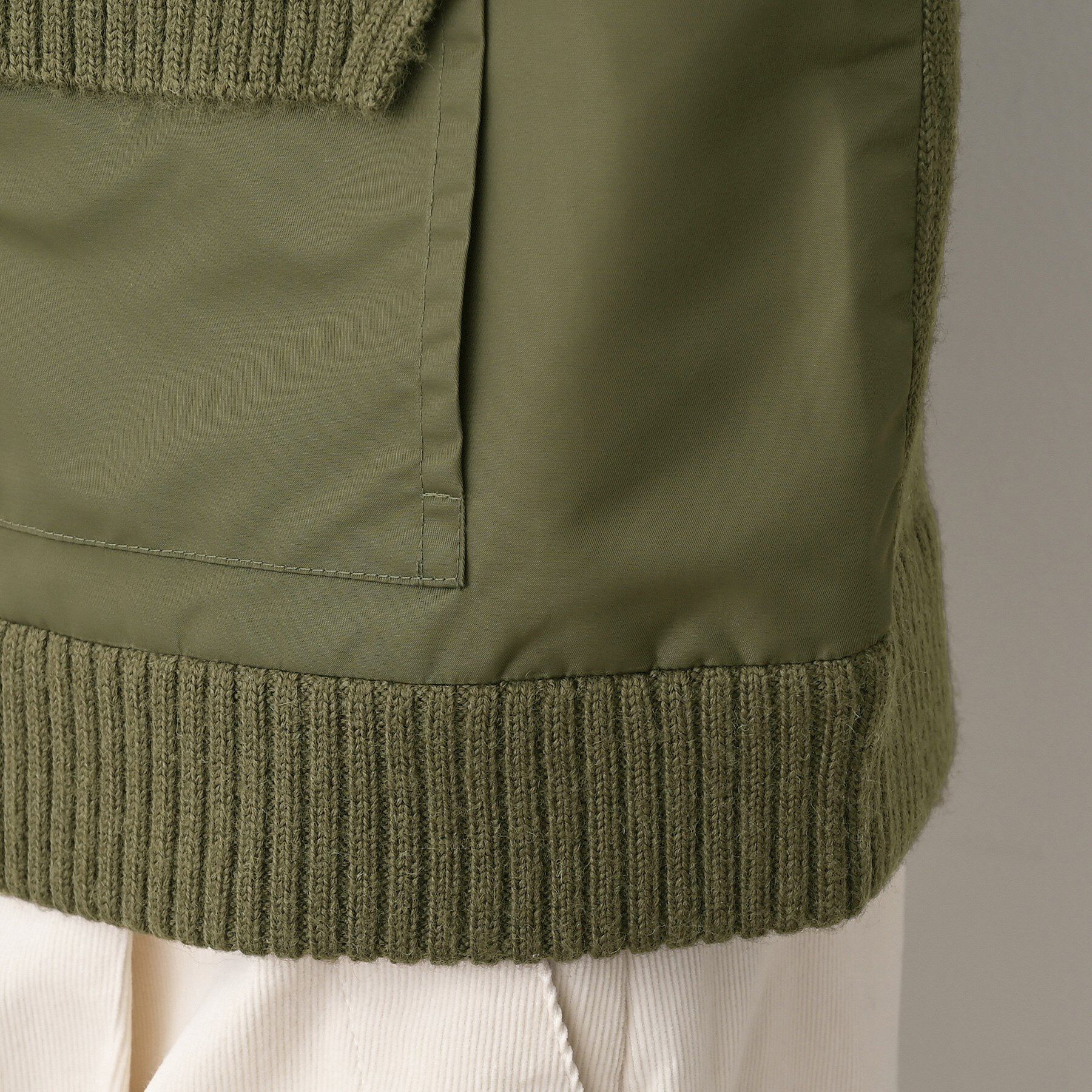 Dessin「【洗える】異素材ミックスジップブルゾン」|ブルゾン・スタジャン|