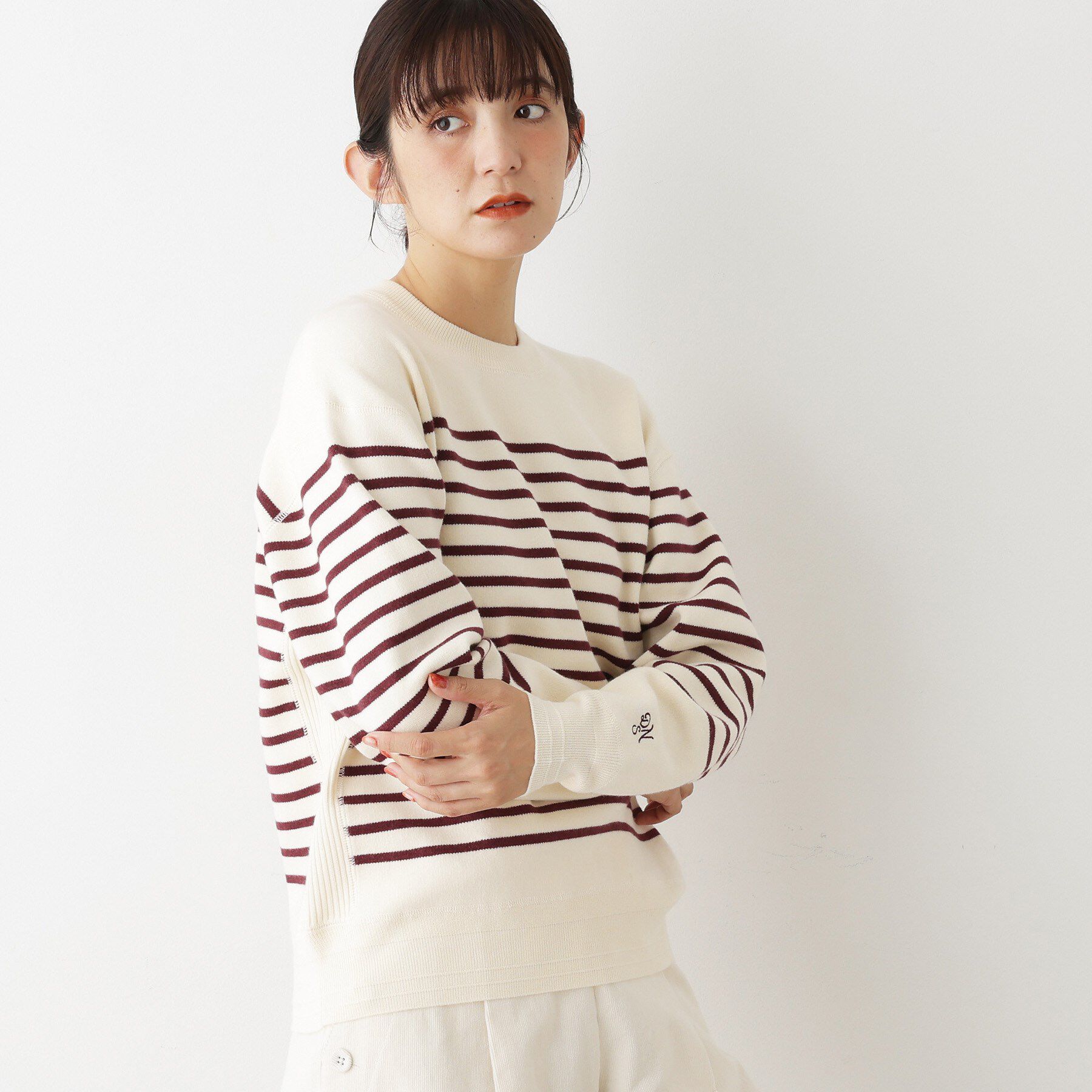 Dessin「【ユニセックス／洗える】コットンカシミヤブレンドセーター」|ニット・セーター|アイボリー(304)