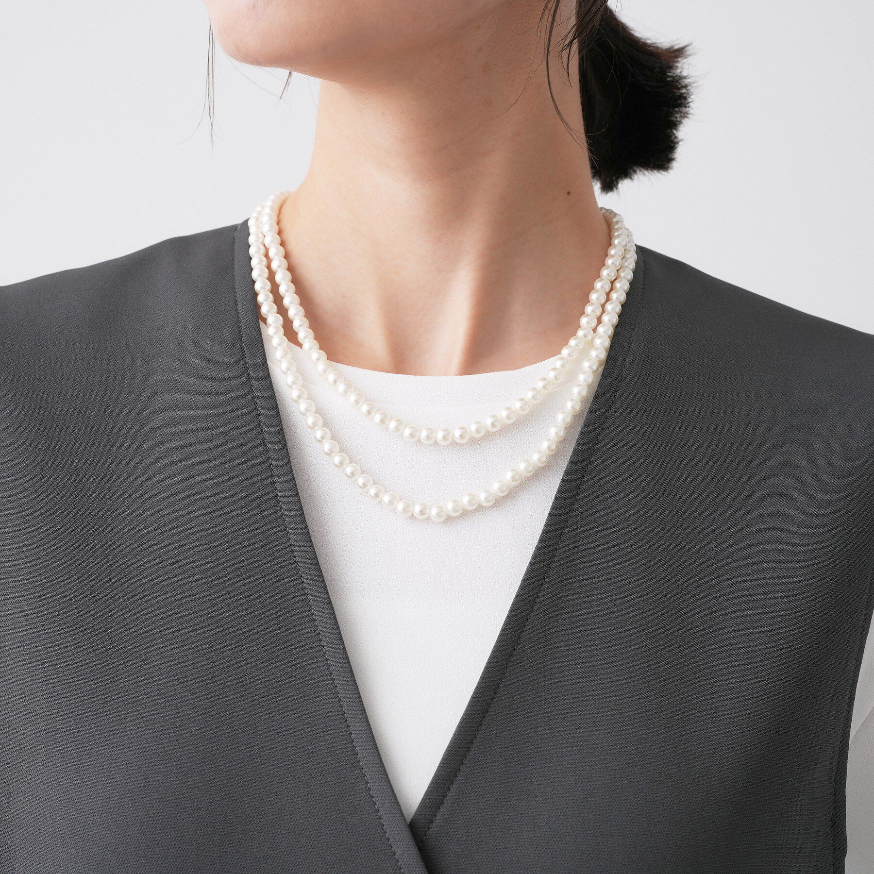 Dessin「マルチウェイ フェイクパールY字ネックレス」|ネックレス|