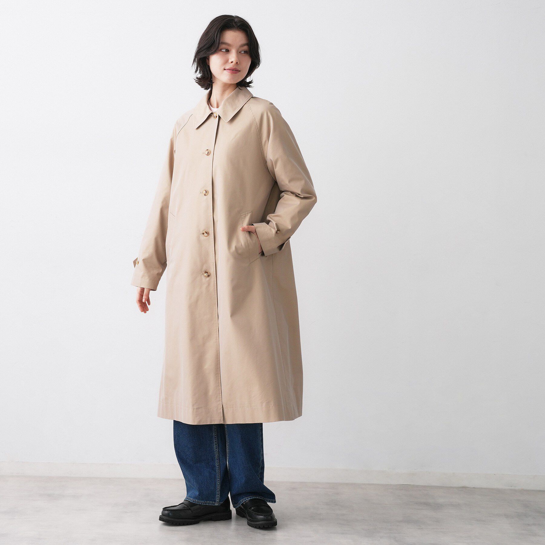 Dessin「シャンブレースプリングコート」|ステンカラーコート|