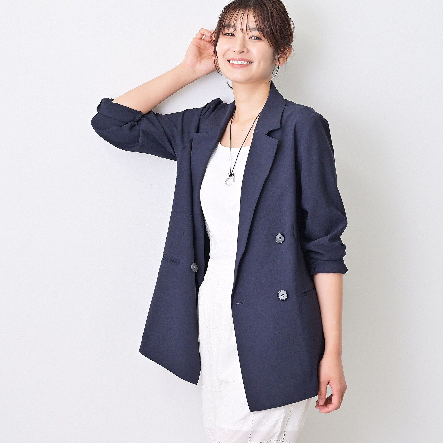 Dessin「【セットアップ可/洗える】ダブルストレッチジャケット」|テーラードジャケット|
