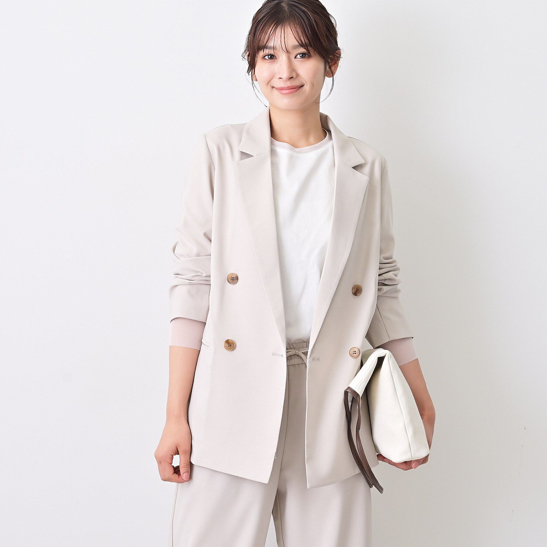 Dessin「【セットアップ可/洗える】ダブルストレッチジャケット」|テーラードジャケット|