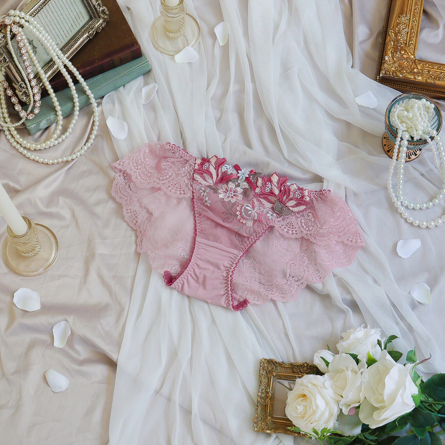 Risa Magli「アデラ レースショーツ」|インナー|ローズ(062)