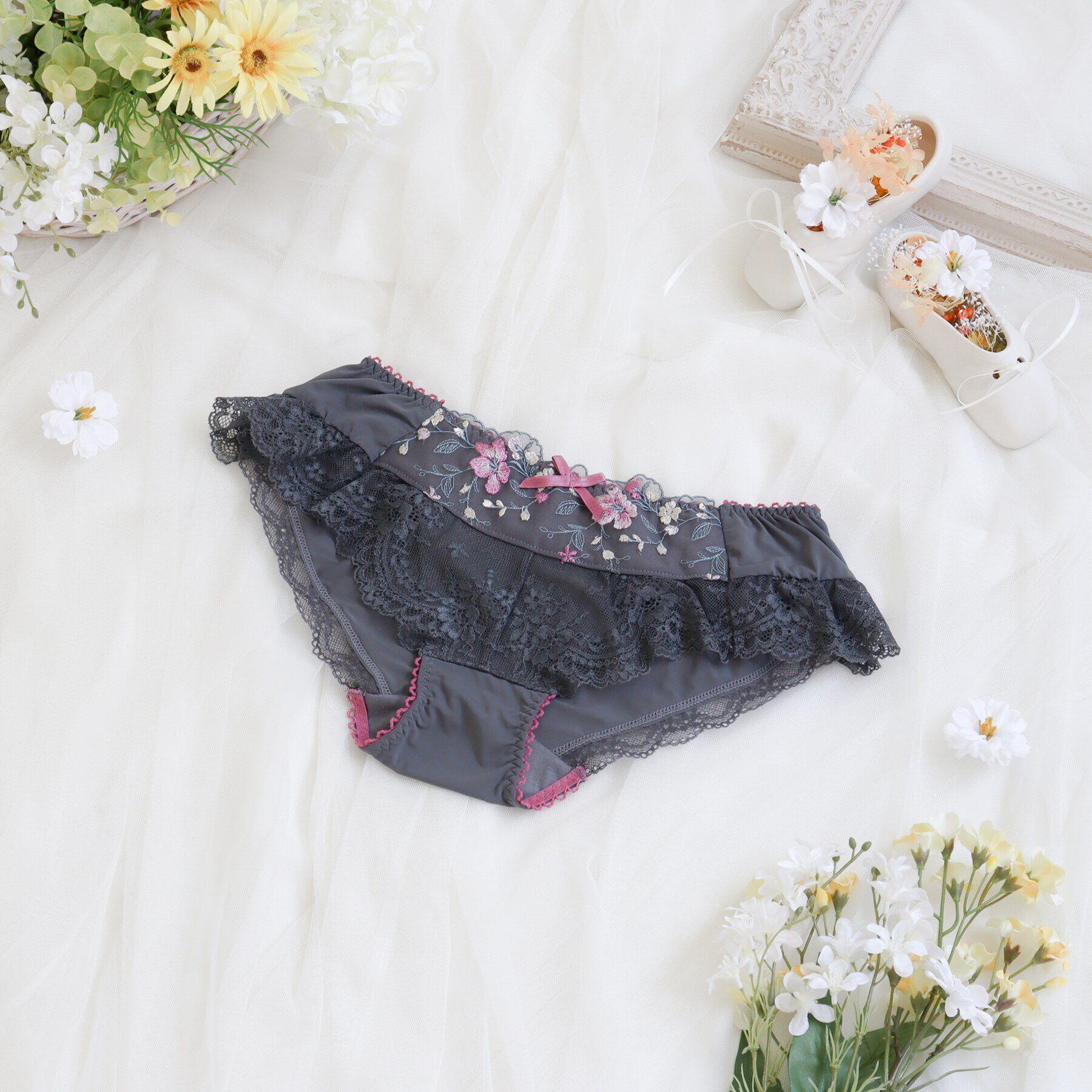 Risa Magli「シェンナ フレアショーツ」|インナー|グレー(012)