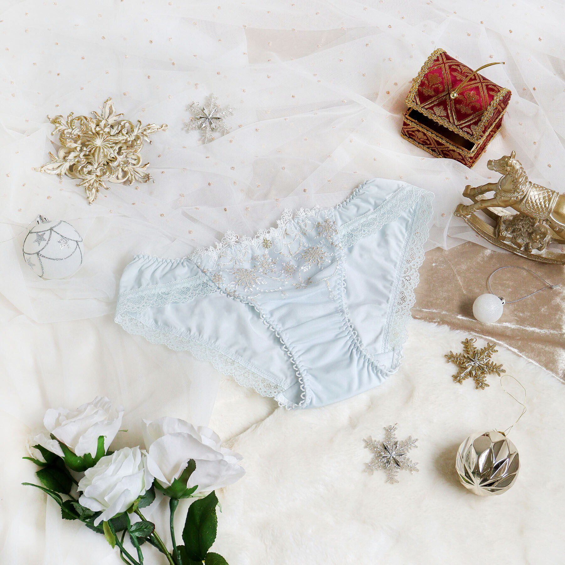 Risa Magli「グレッタ ノーマルショーツ」|インナー|サックスブルー(09