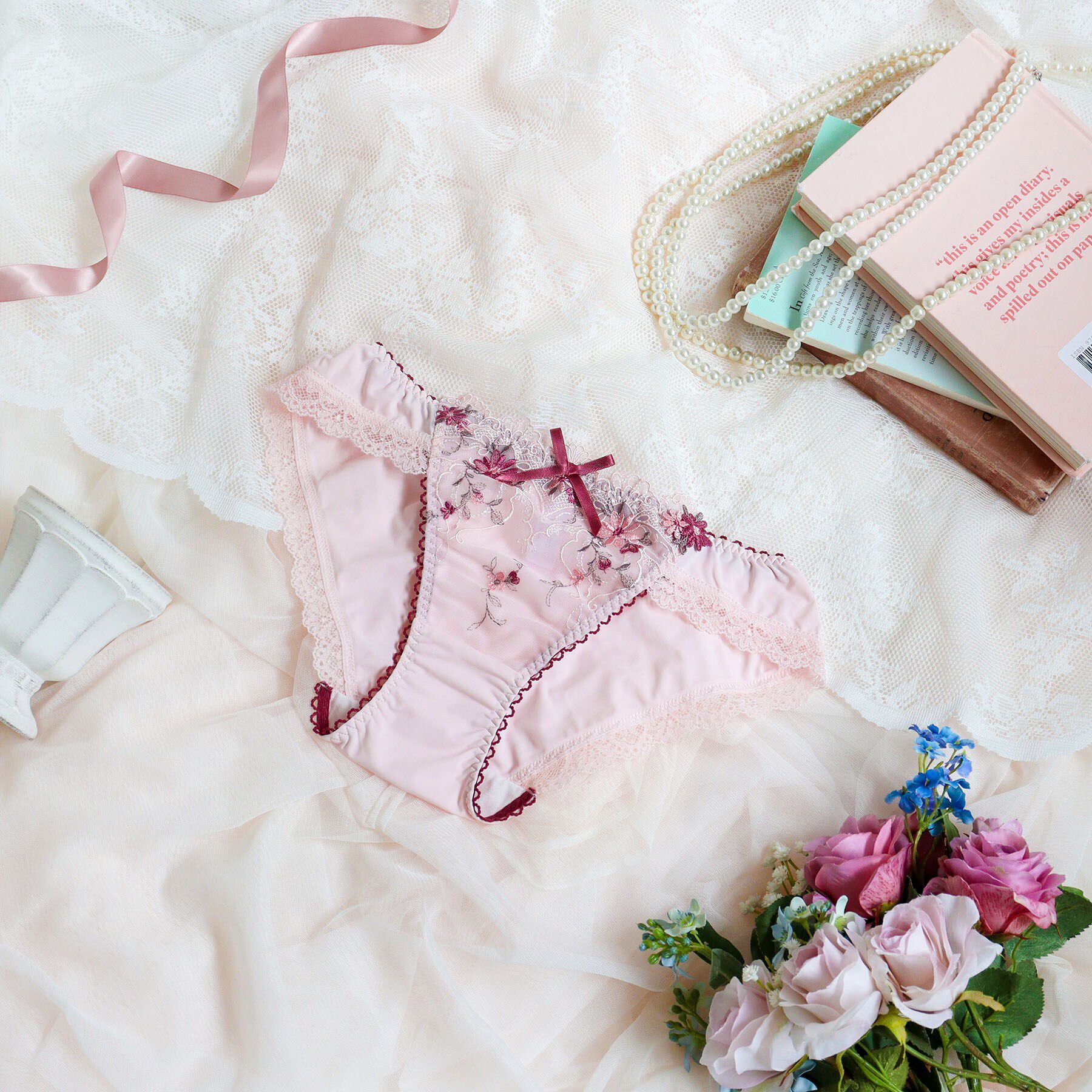 Risa Magli「フィオナ ノーマルショーツ」|インナー|ピンク(071)