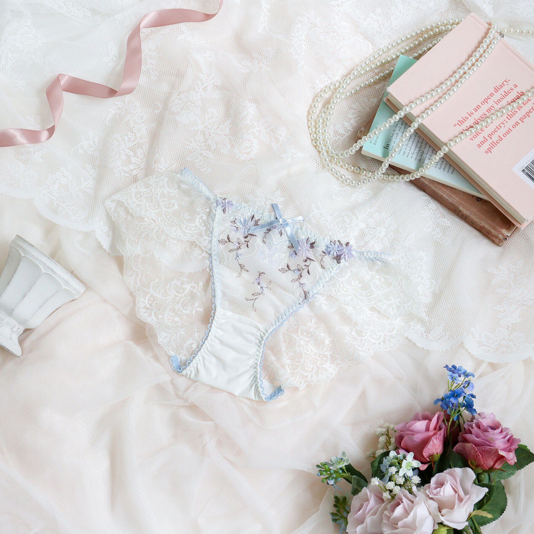 Risa Magli「フィオナ レースショーツ」|インナー|アイボリー(004)